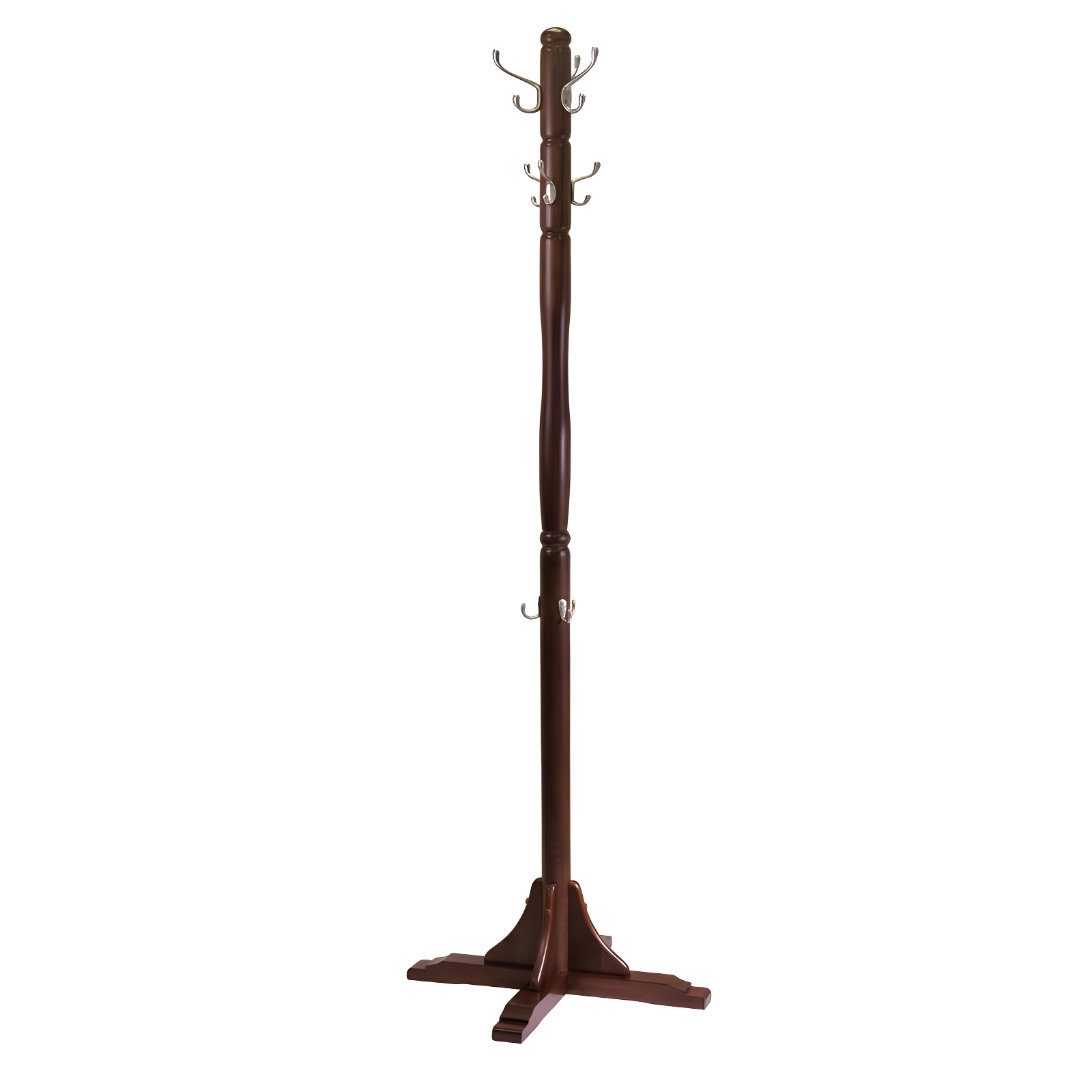 Winsome Cappuccino Solid Wood 72" Coat Tree Rack