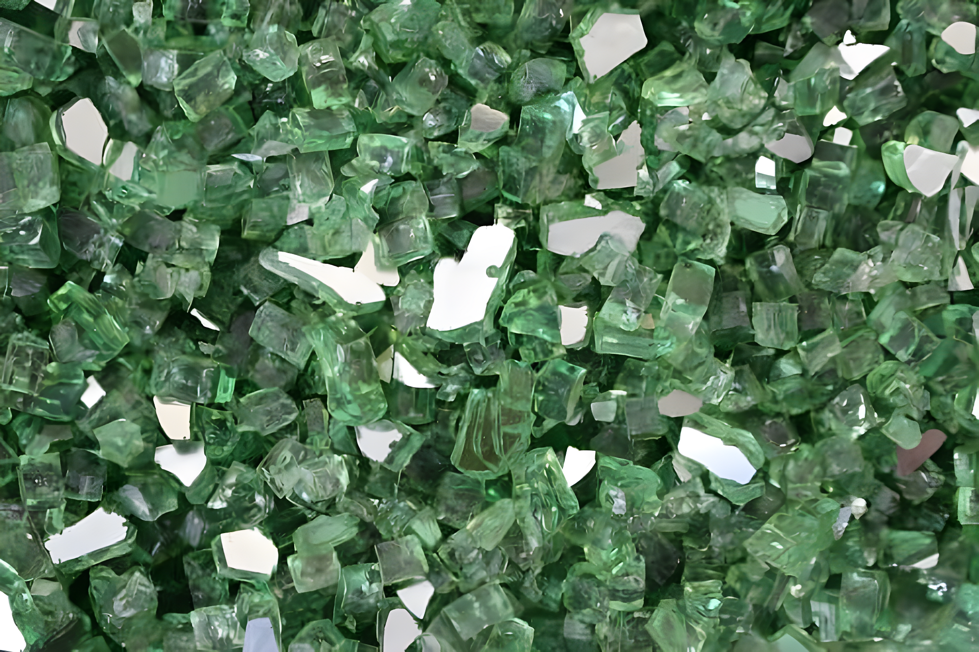 Green Reflective Fire Glass for Outdoor Fire Pits, 20 lbs