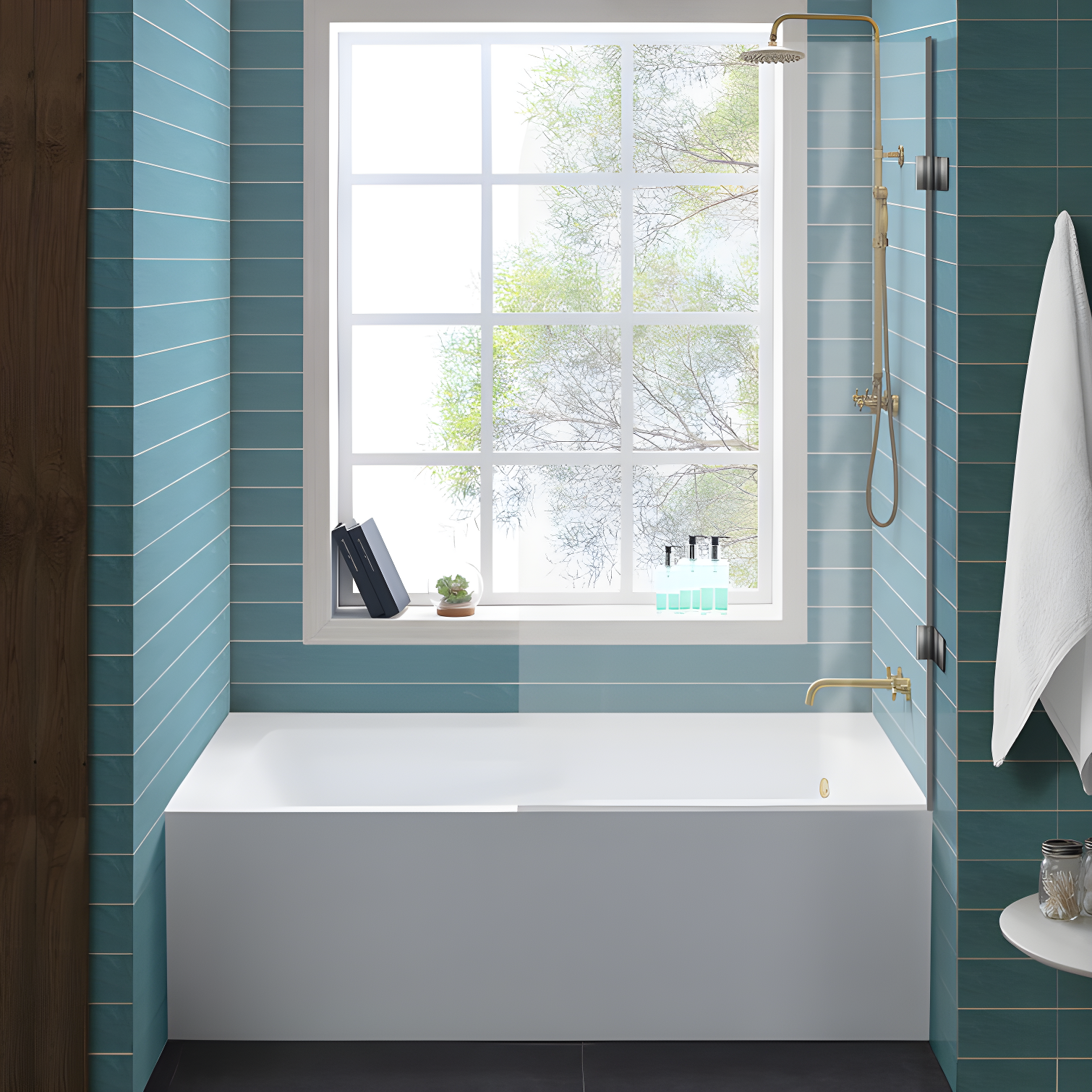 Voltaire 60" White Acrylic Alcove Bathtub with Apron