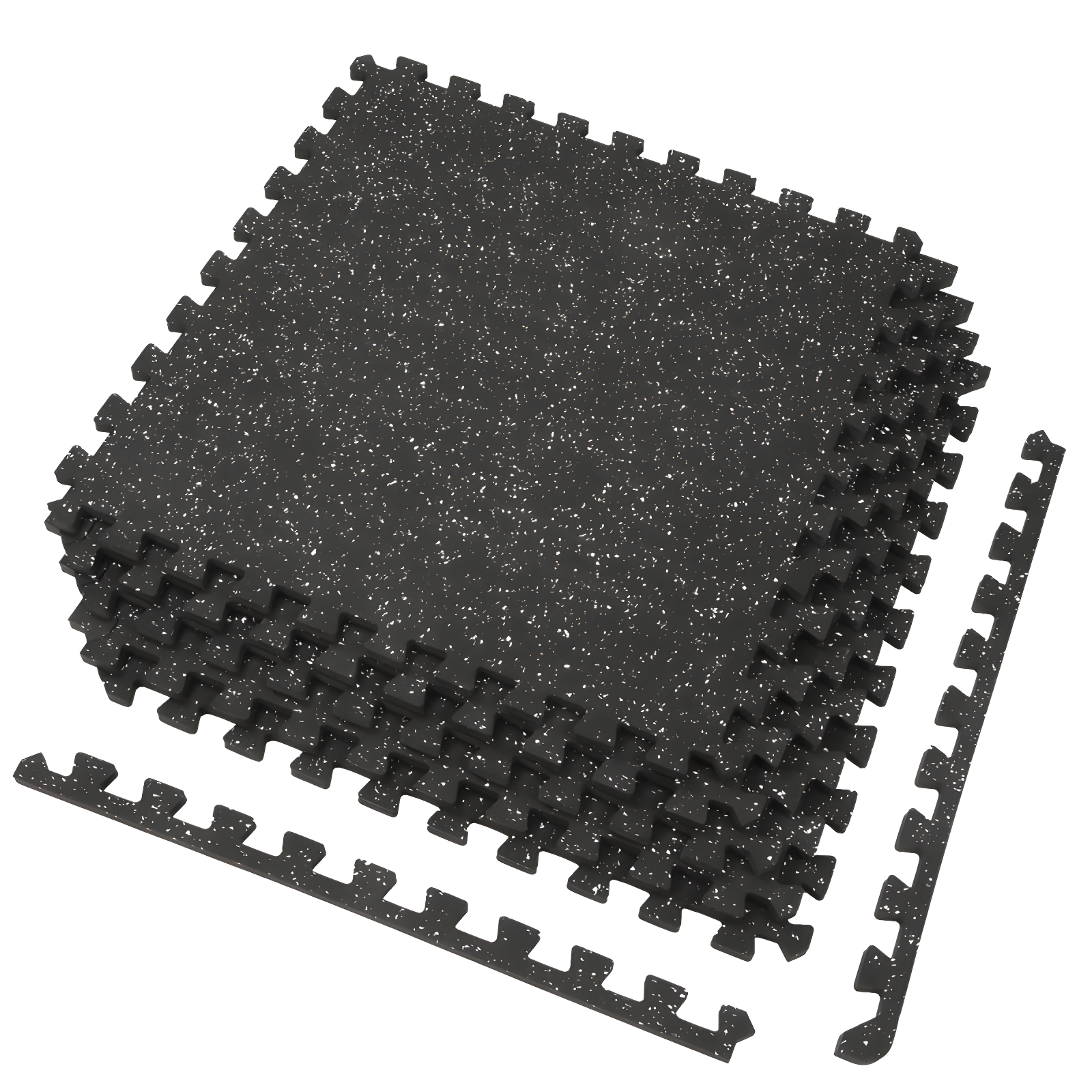 Black and White 1/2" Thick Interlocking EVA Foam Floor Mats