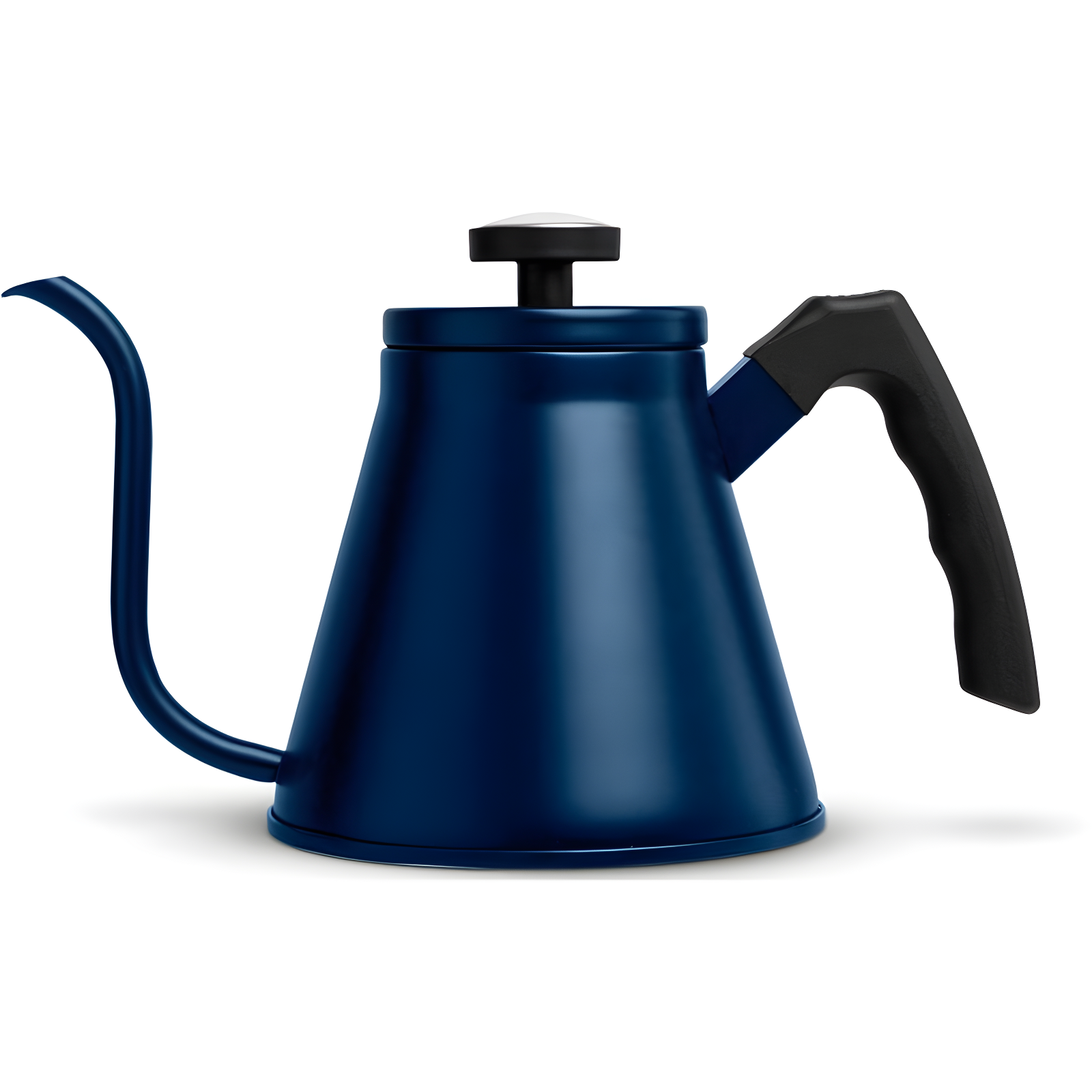 Navy Blue Stainless Steel Gooseneck Pour Over Kettle with Thermometer, 27 oz