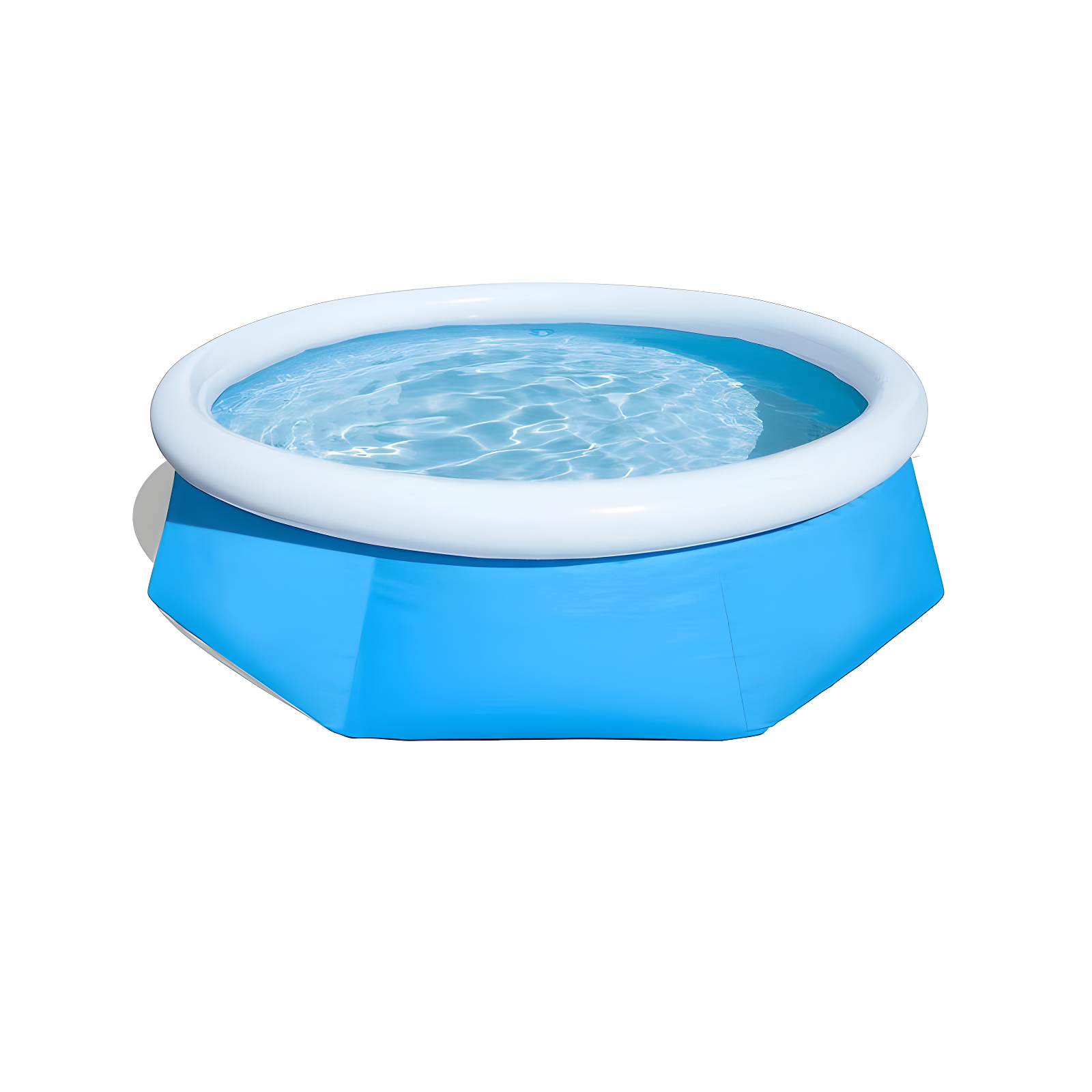 12ft Blue and White Inflatable Round Pool with Filter Pump