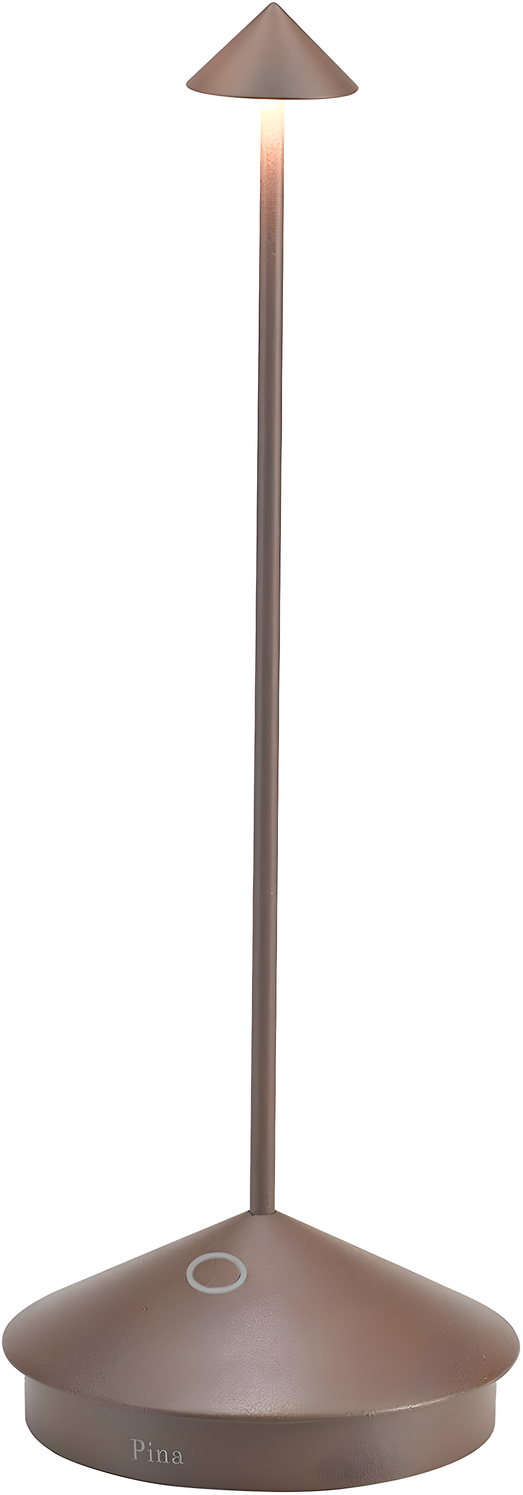 Rust Brown Metal Cordless LED Table Lamp