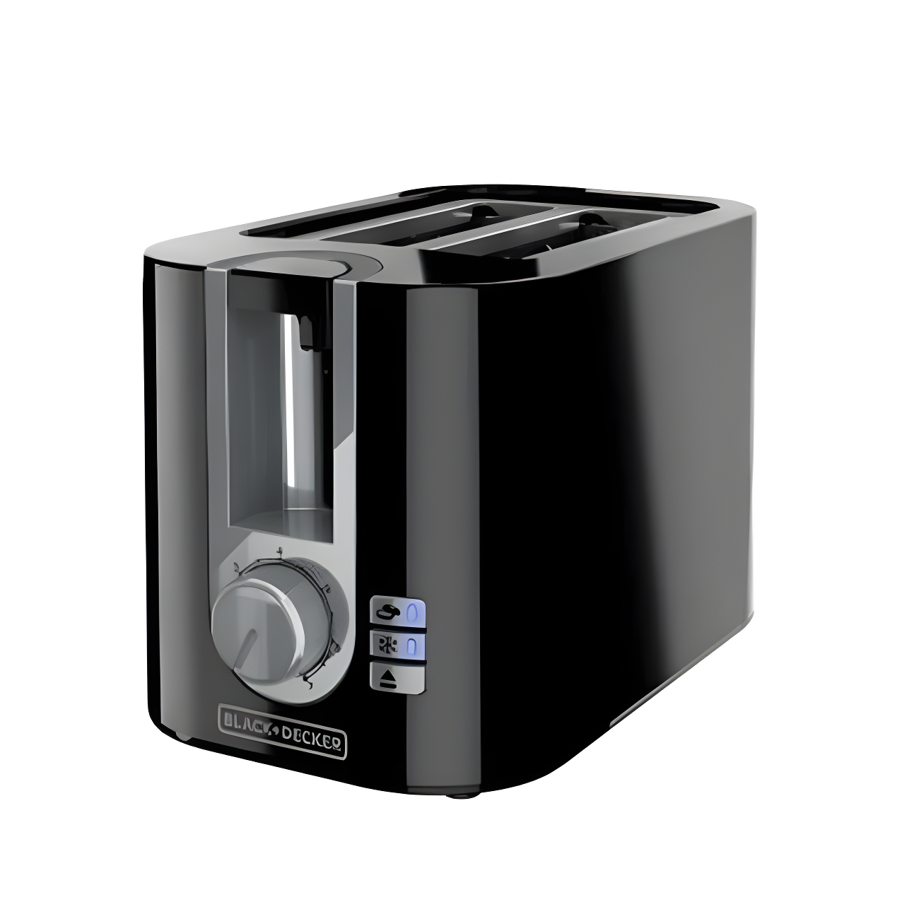 Black Digital 2-Slice Toaster with Wide Slots