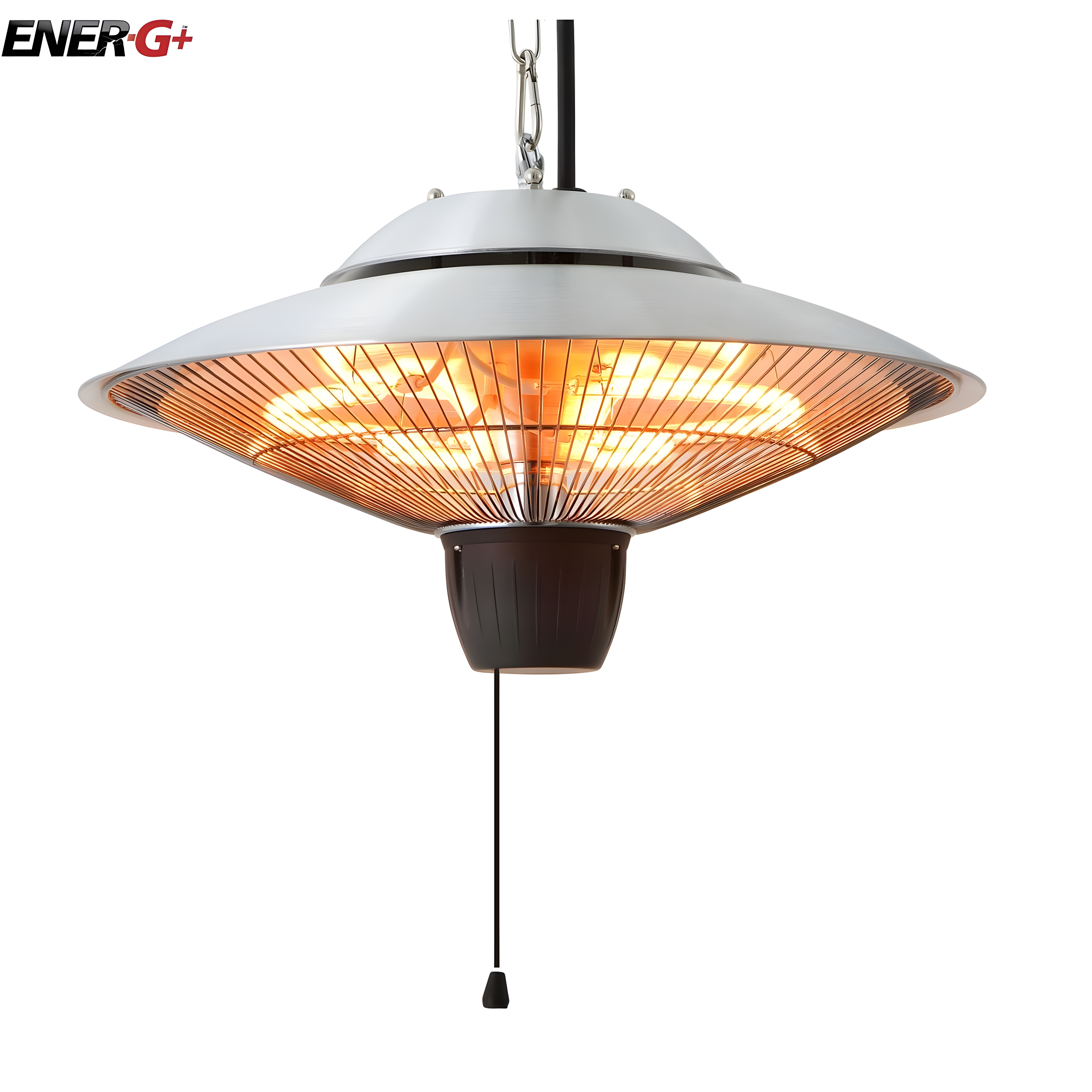 EnerG+ Silver Hanging Infrared Electric Outdoor Heater