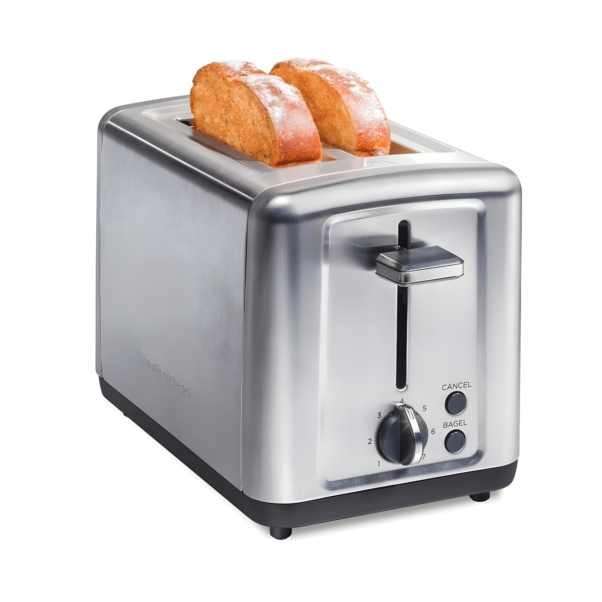 Brushed Stainless Steel 2-Slice Toaster with Wide Slots