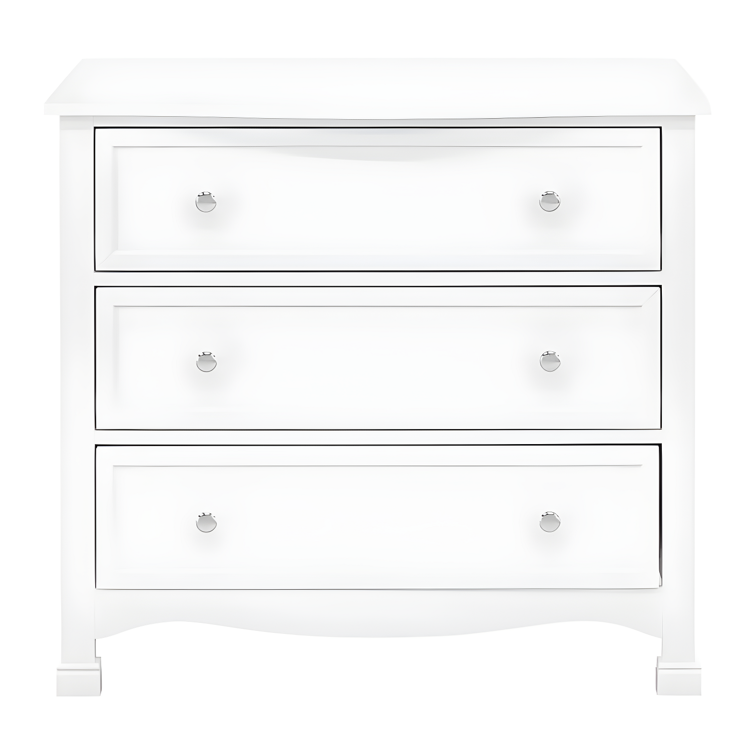 White GREENGUARD Certified 3-Drawer Nursery Dresser