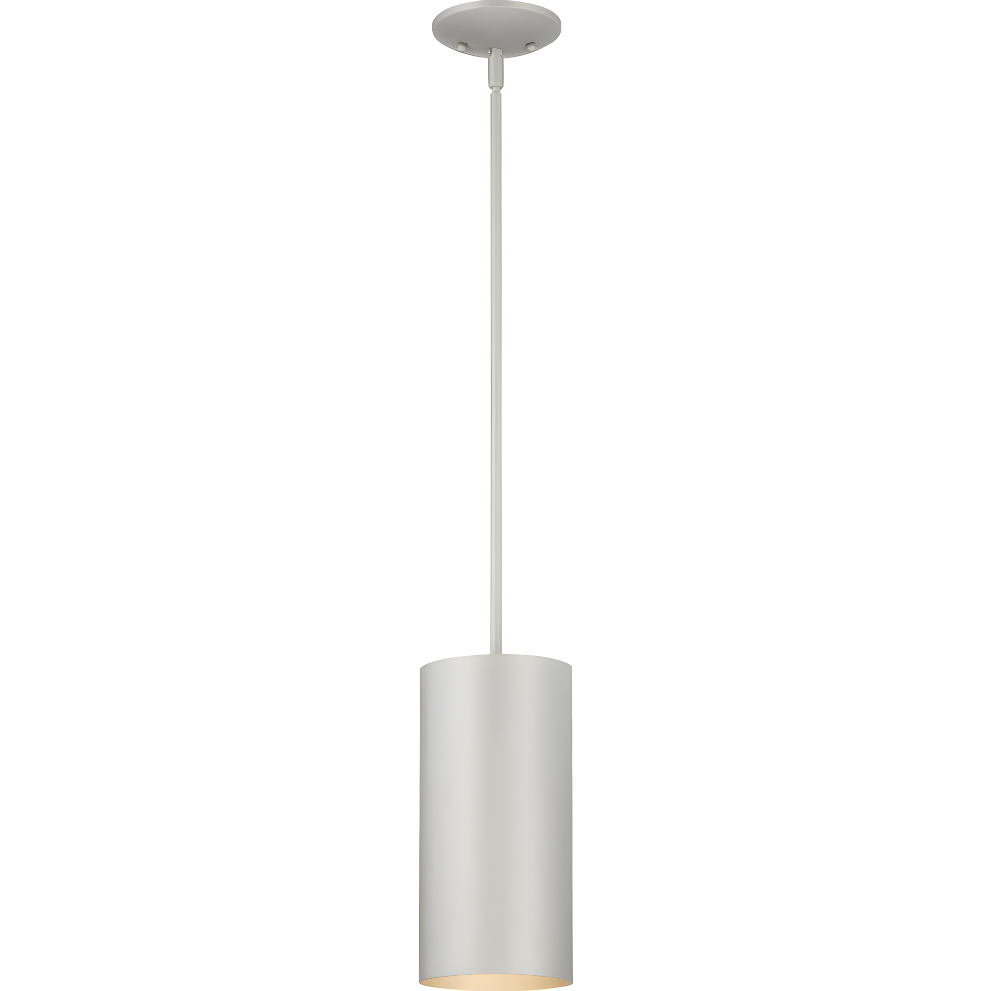 Sleek Brushed Nickel Aluminum Cylinder Mini Pendant Light