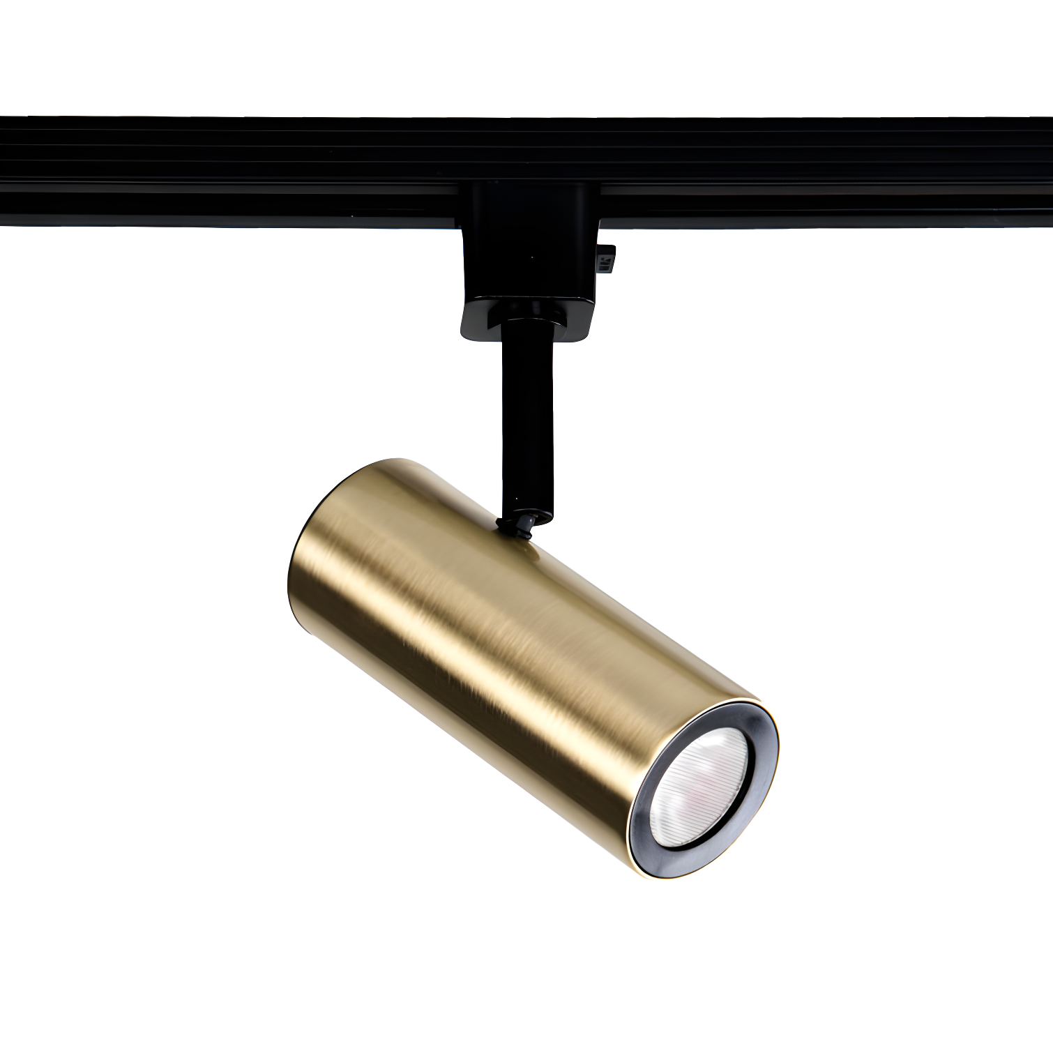 Brushed Brass Adjustable LED Track Head Light