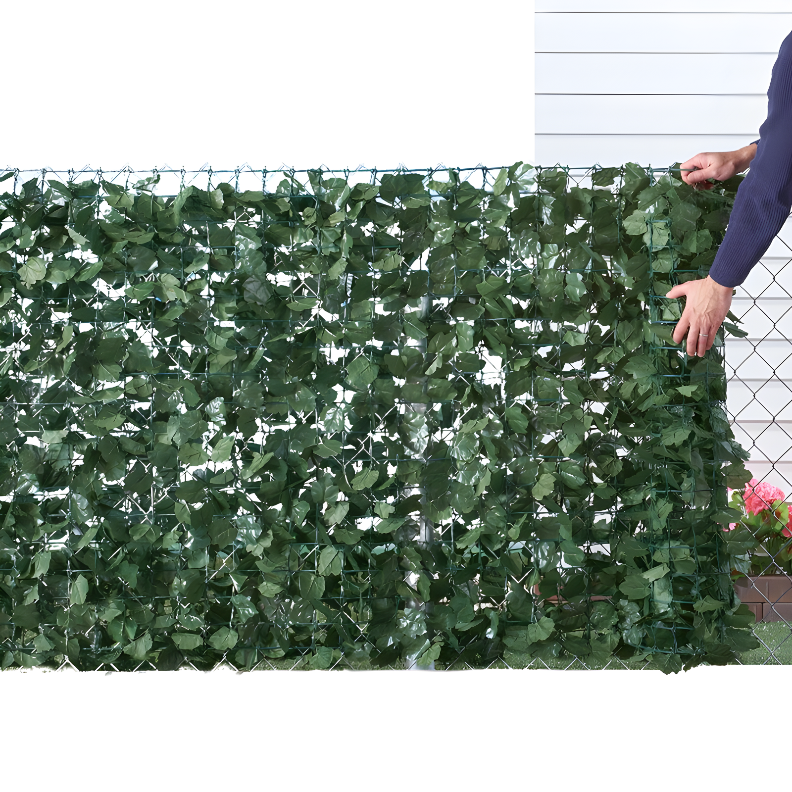 Green Faux Ivy Privacy Fence Screen, 39" x 94"