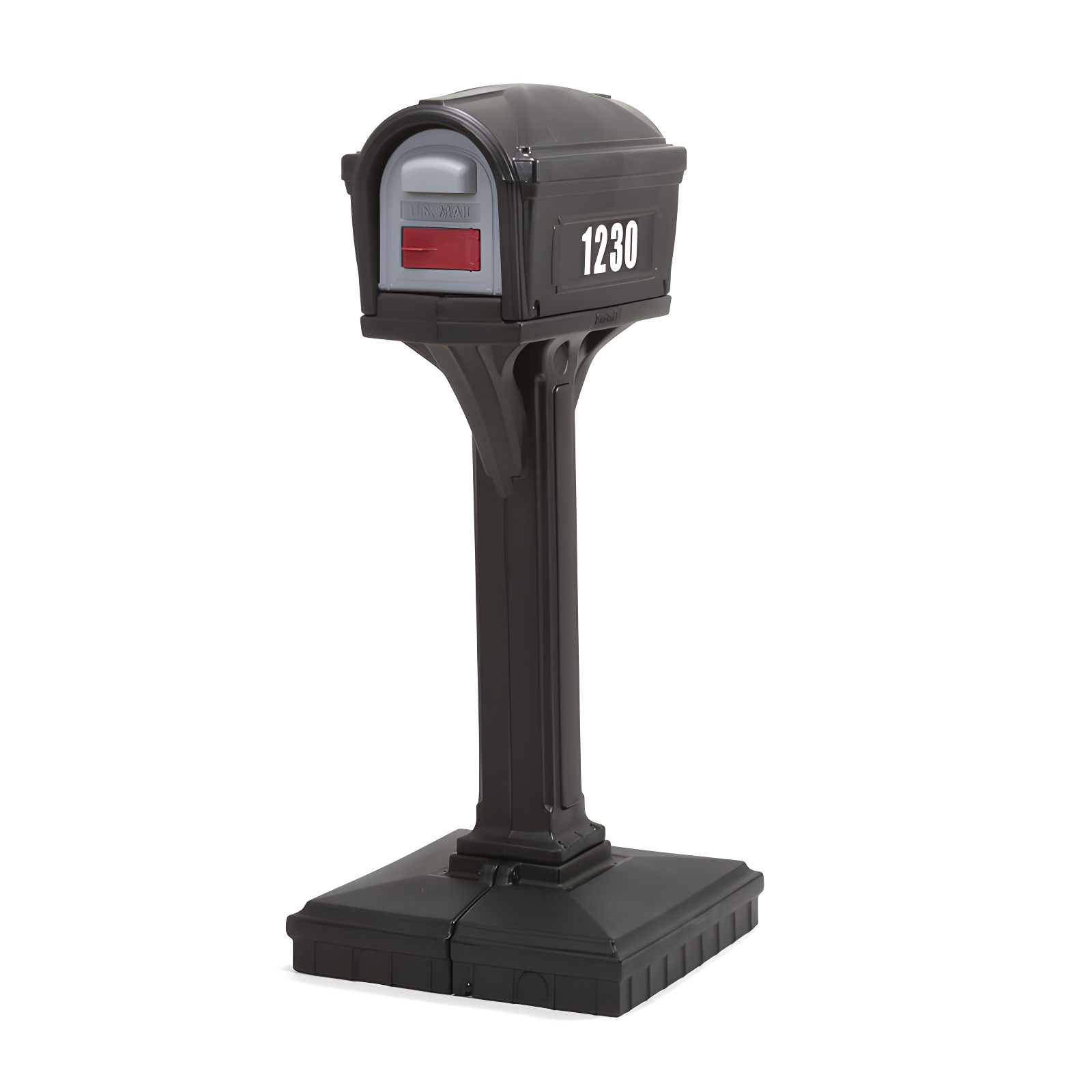 Black Dig-Free Easy Up Classic Mailbox with Durable Plastic Construction