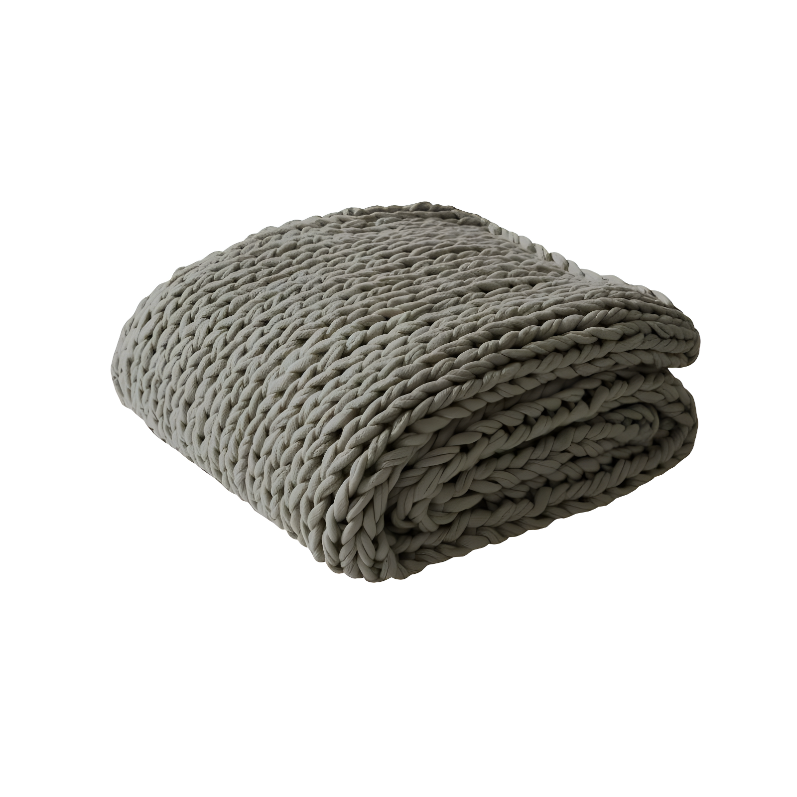 Charcoal Hand-Knitted Cozy Acrylic 50''x60'' Throw Blanket