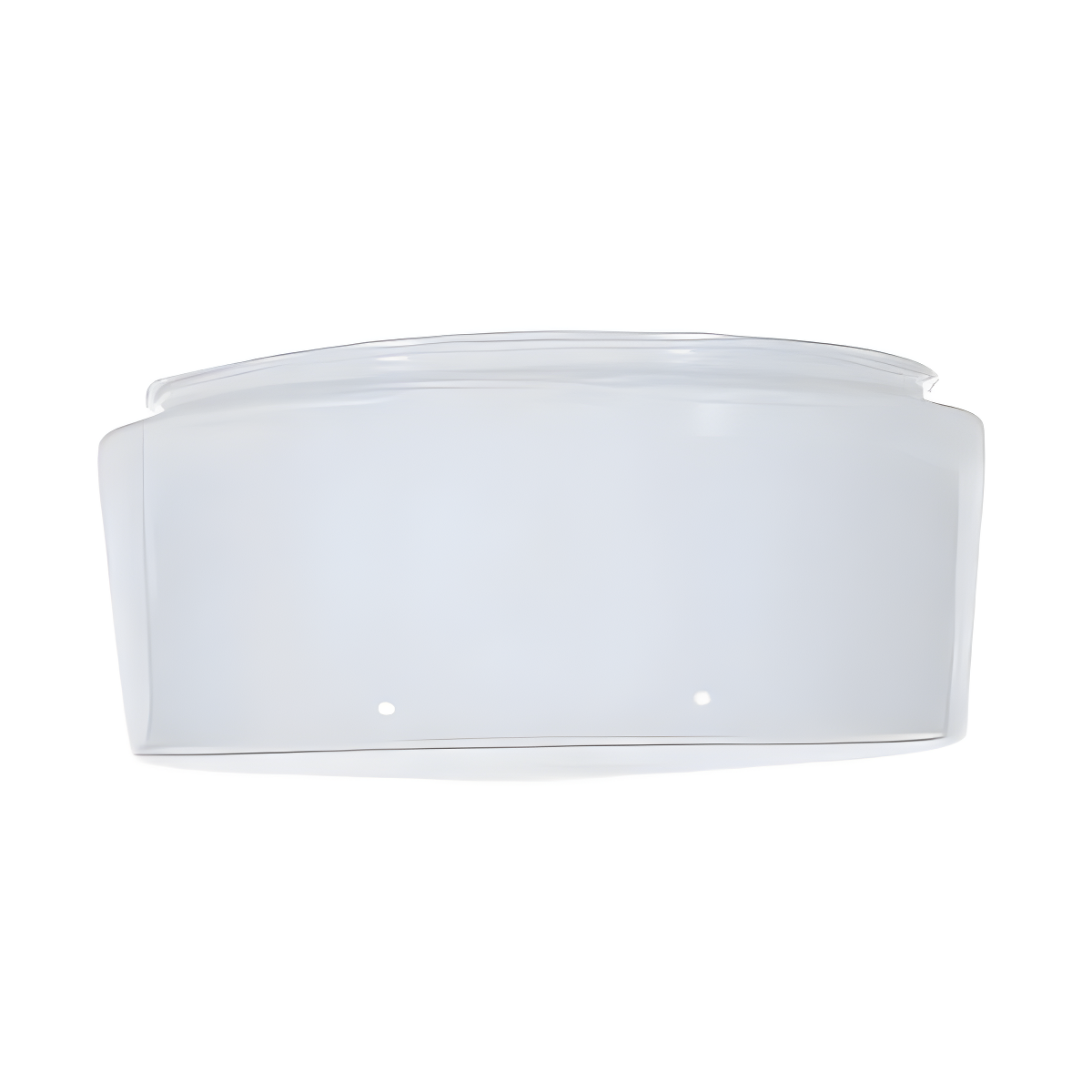 White Drum Glass Shade with Sprayed Interior, 10.63 in