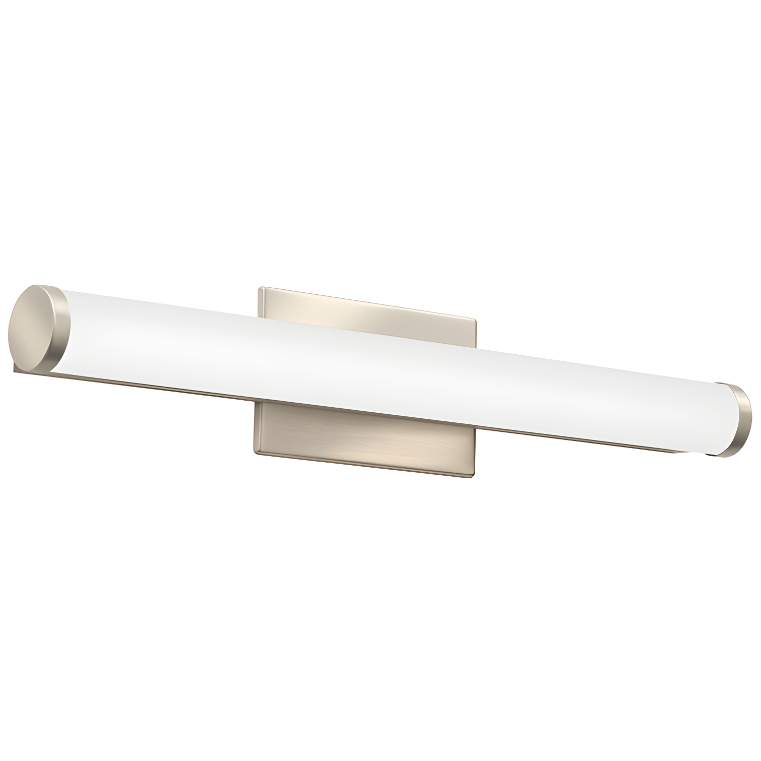 Contemporary Cylinder 22" Brushed Nickel LED Vanity Light