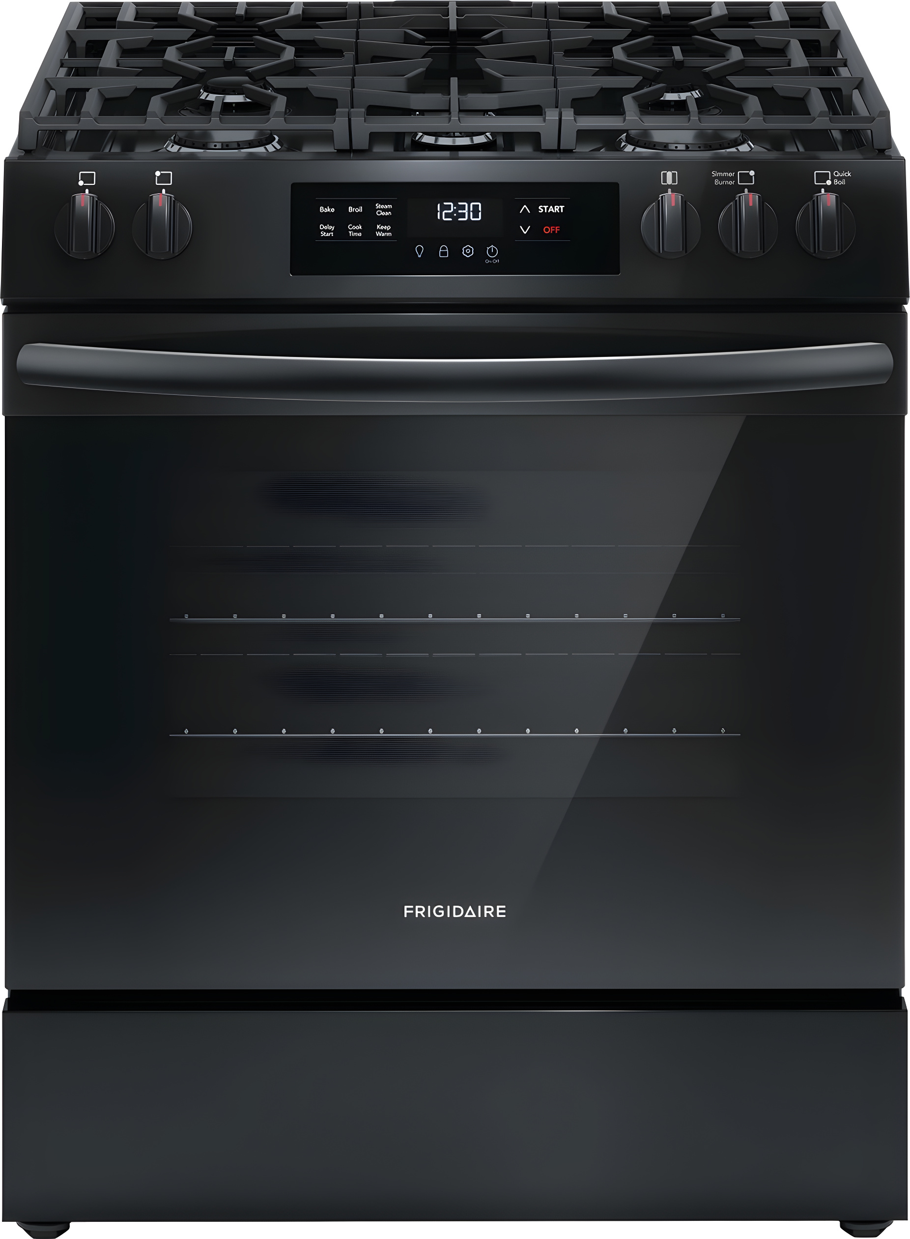 Frigidaire 30" Black Built-in Self-cleaning Gas Range with Griddle