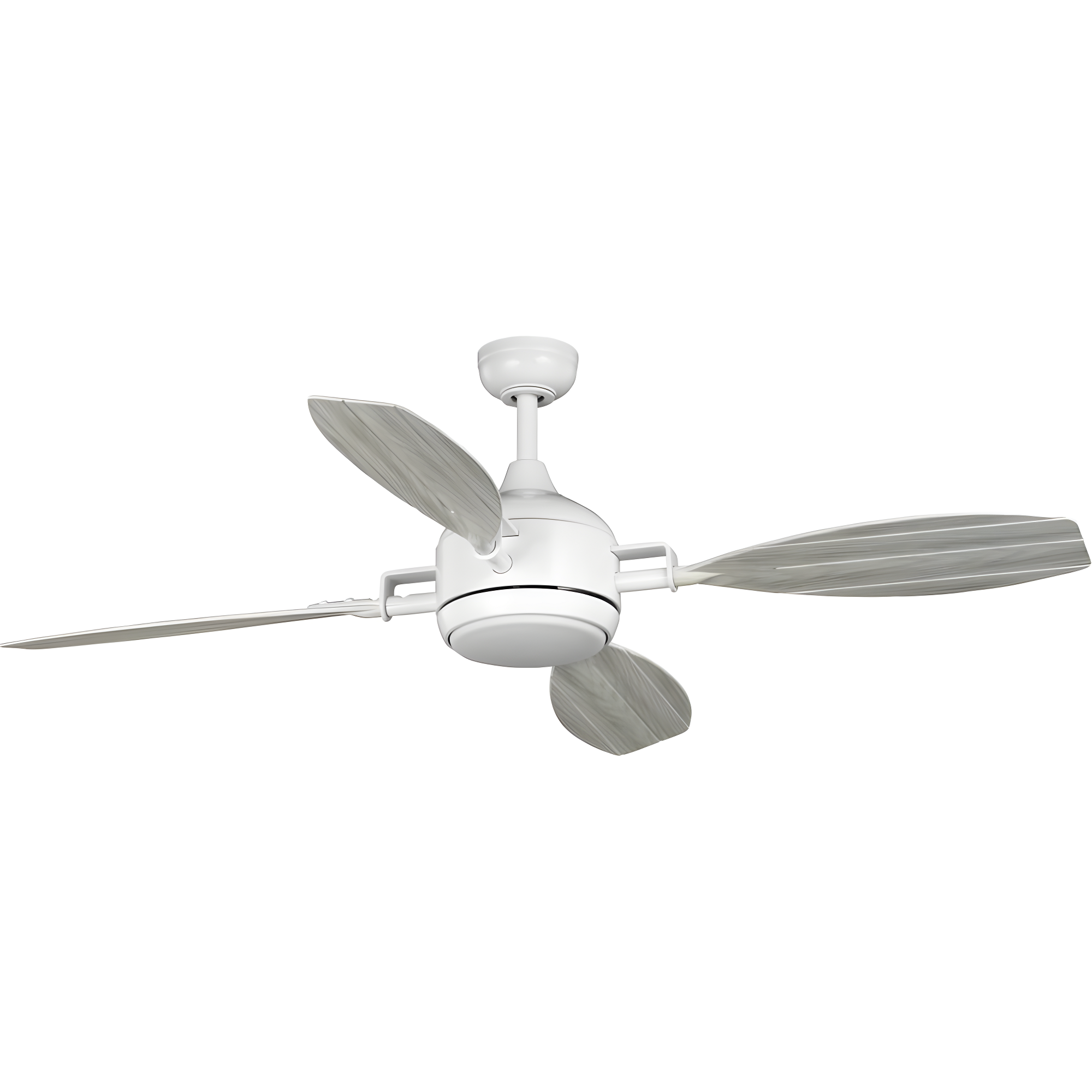 56" White Steel Ceiling Fan with LED Light and Remote