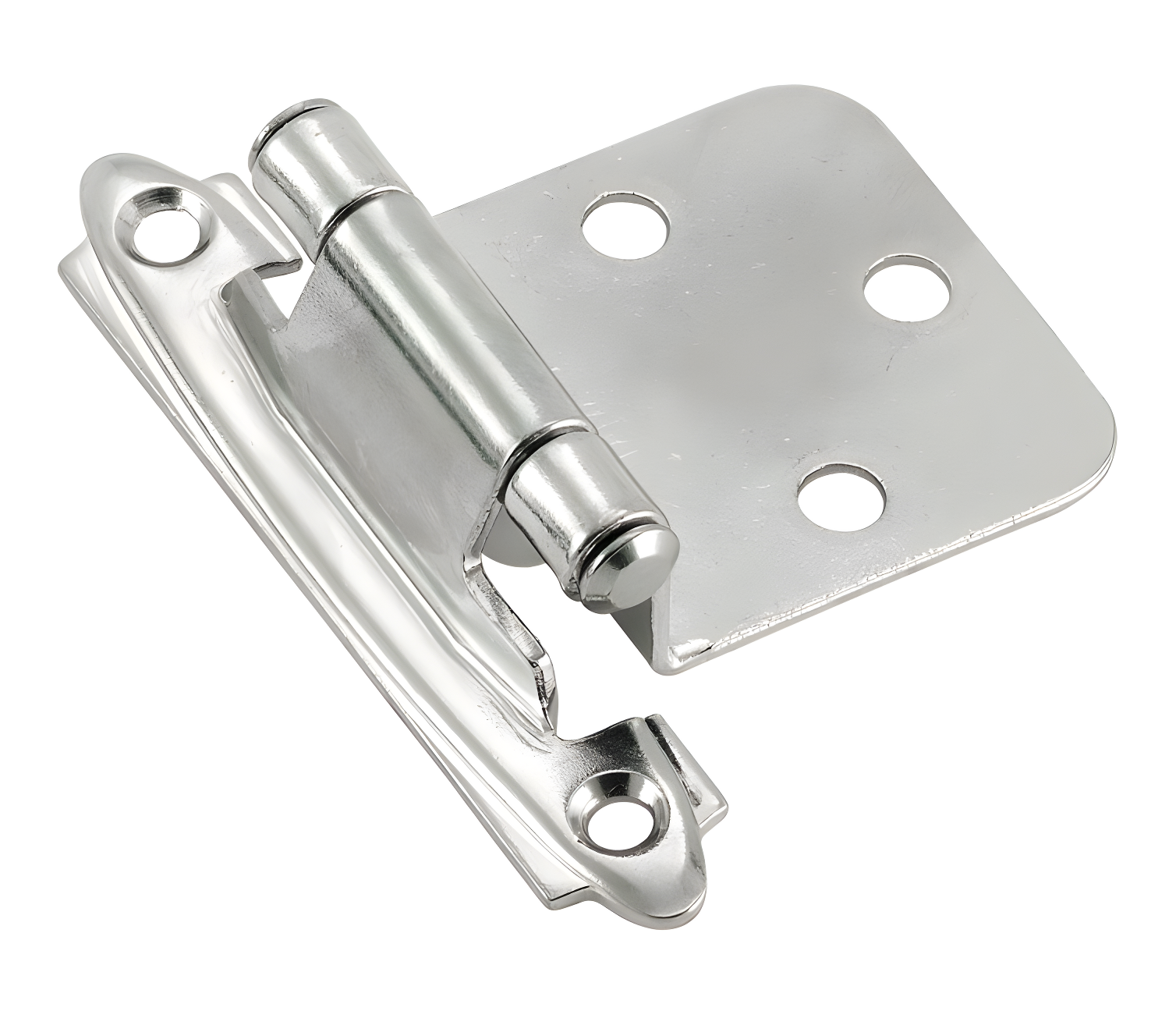 Polished Chrome Self-Closing Cabinet Hinge - 2 Pack