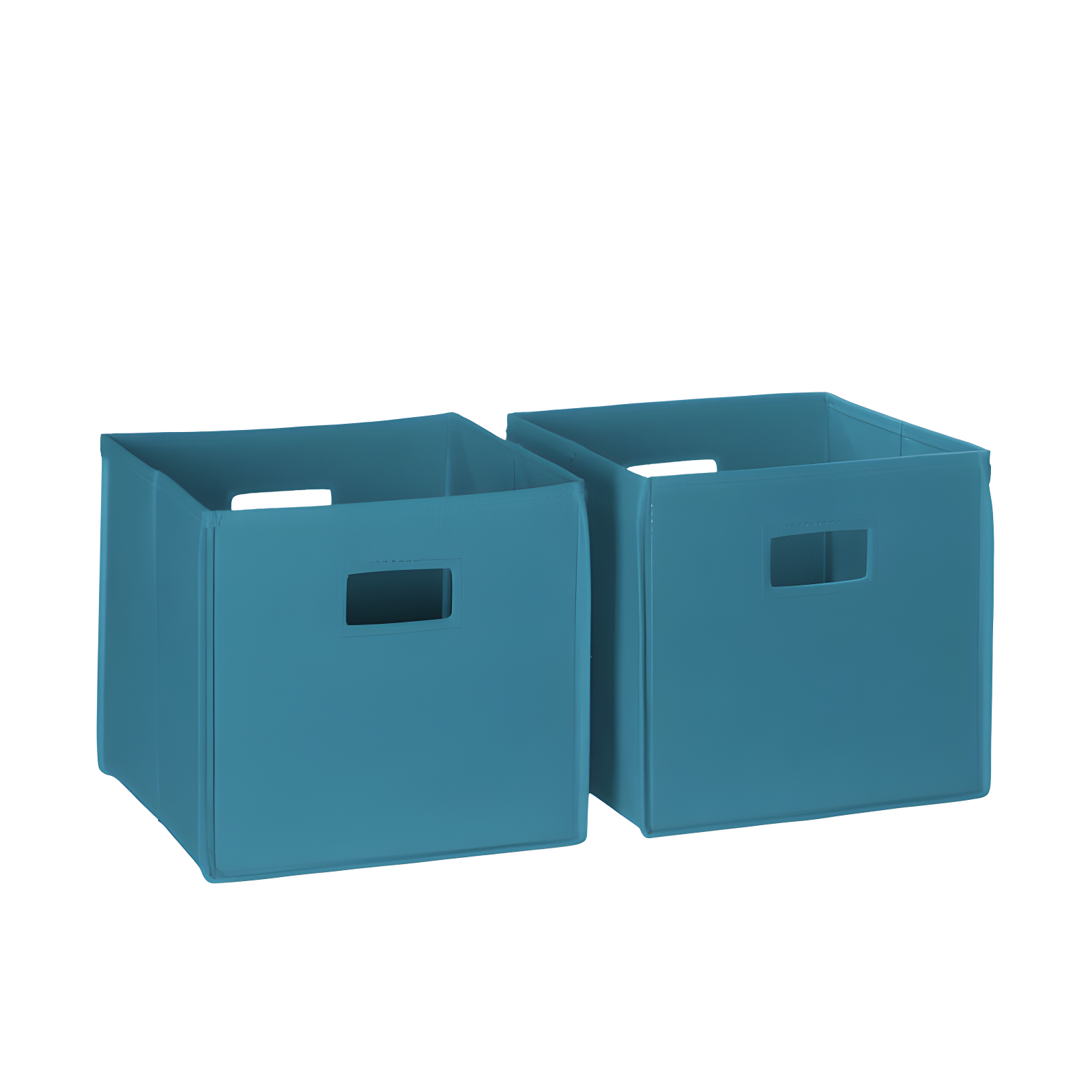 Turquoise Collapsible Kids Storage Cube Set with Handles