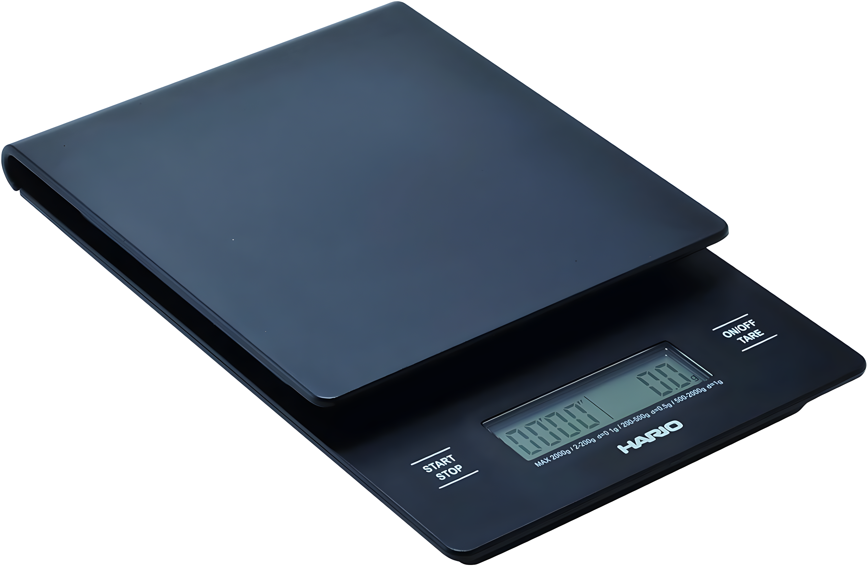 Black Digital Coffee Scale with Timer and 0.1g Accuracy