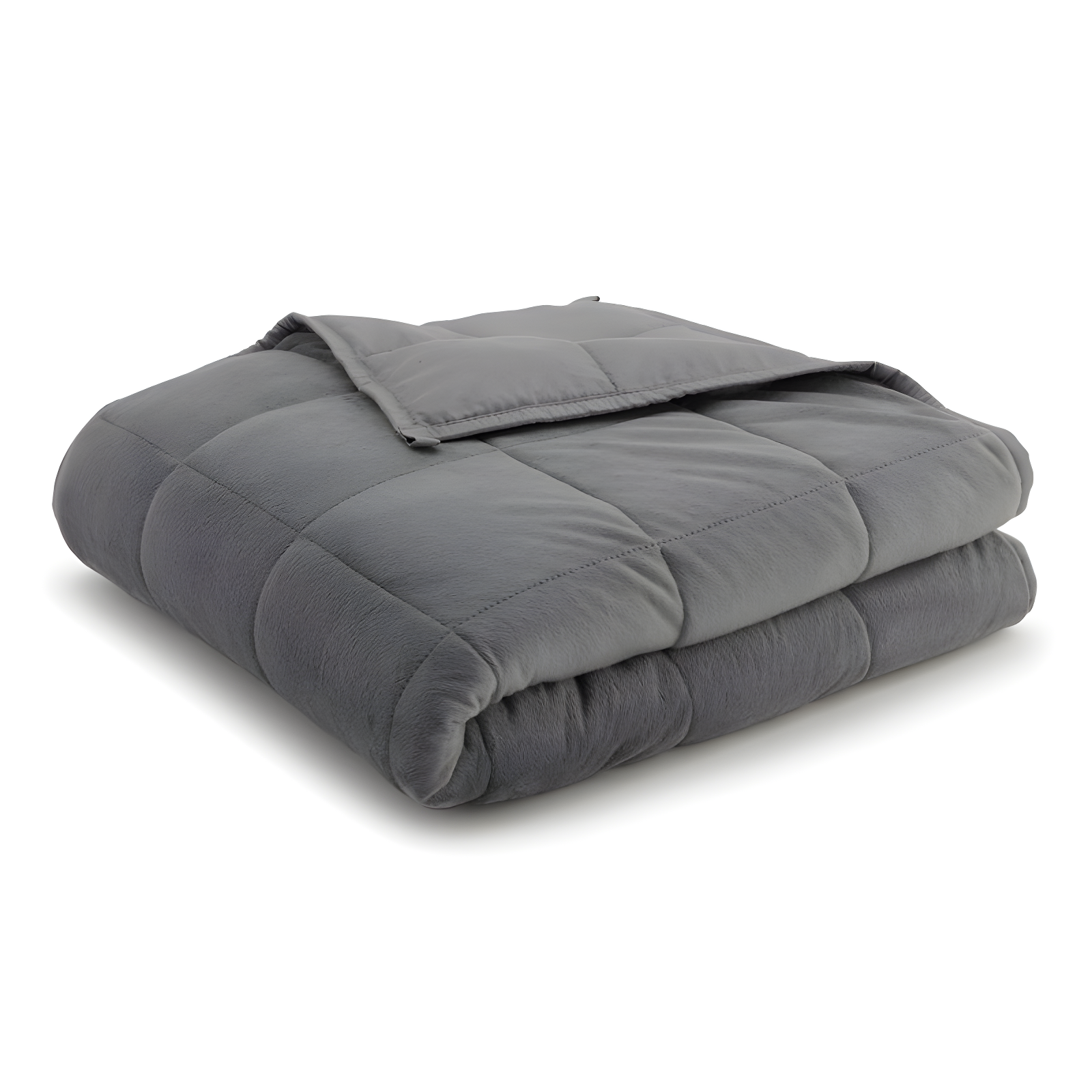 Gray Reversible Fleece Weighted Blanket, 12 lbs