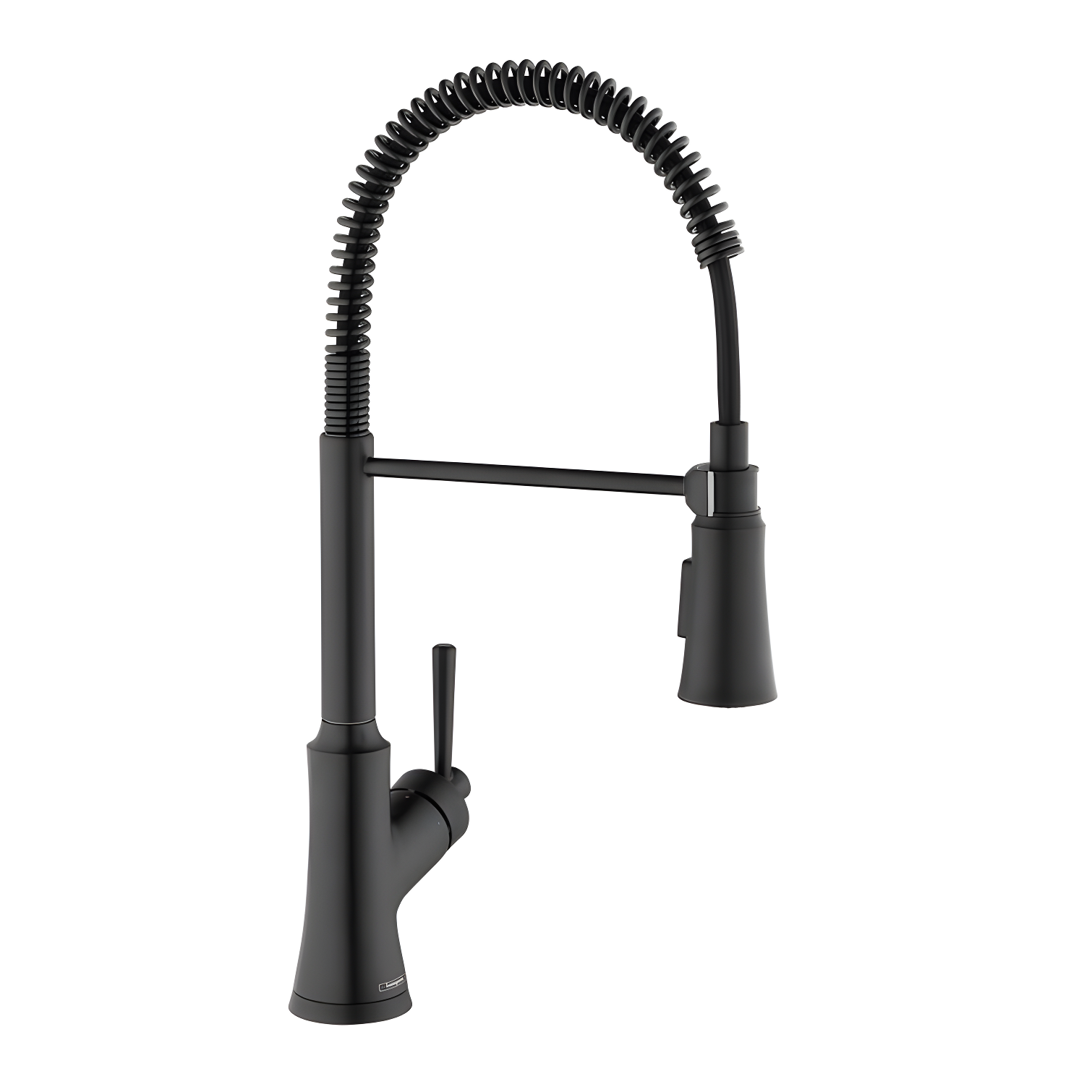 Joleena Matte Black 19" High-Arc Pull-Out Spray Kitchen Faucet