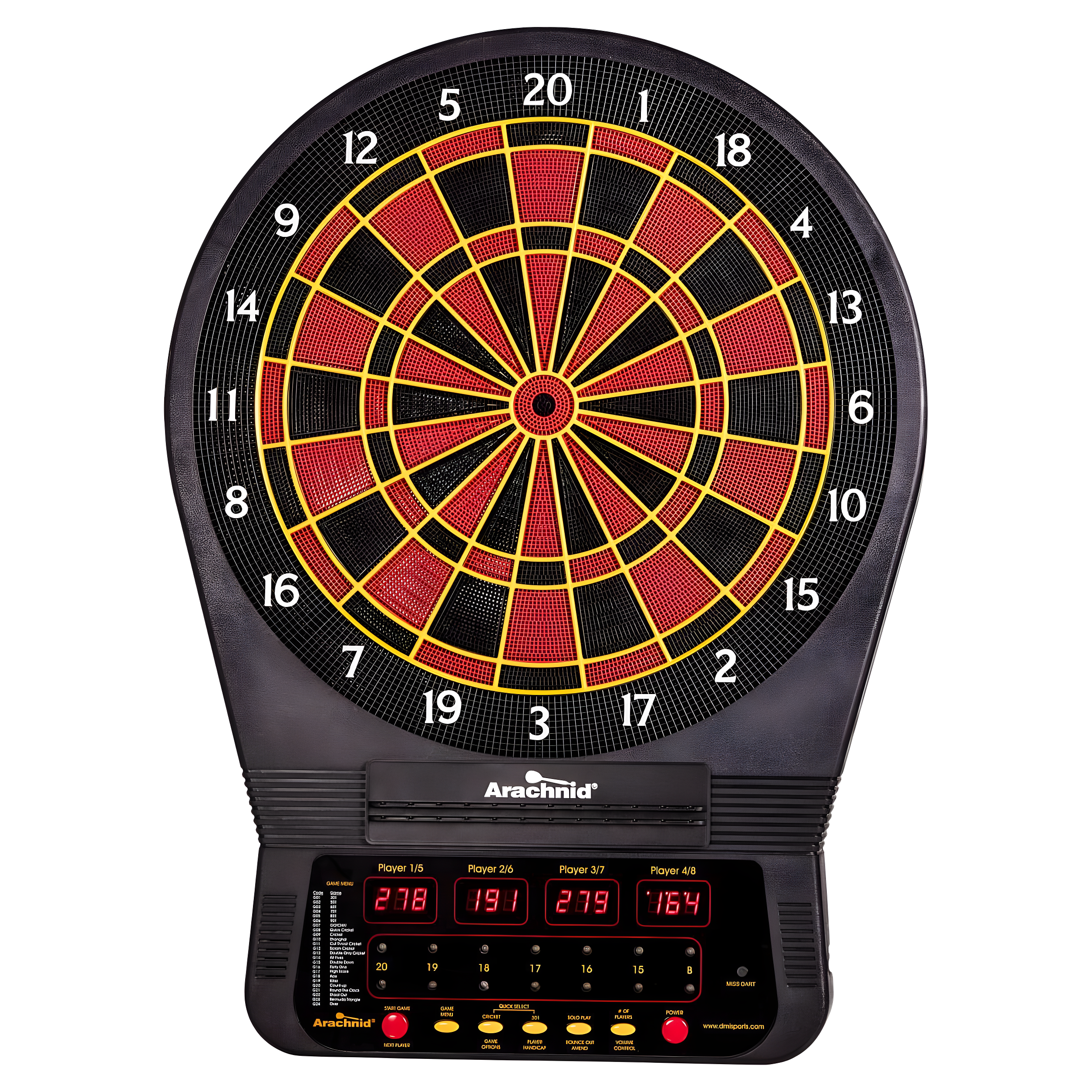 Arachnid Cricket Pro 650 Black and Red Electronic Dartboard