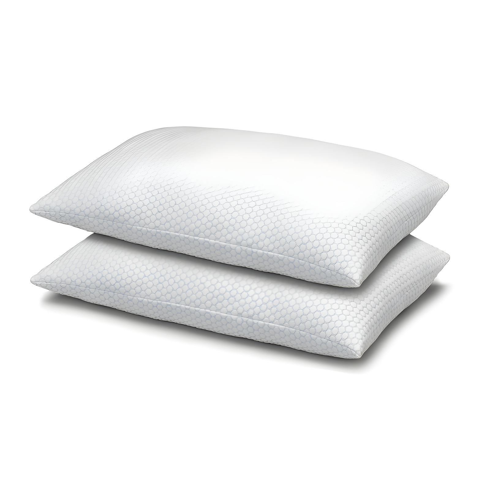 Standard White Hypoallergenic Polyester Gel Fiber Pillow Set