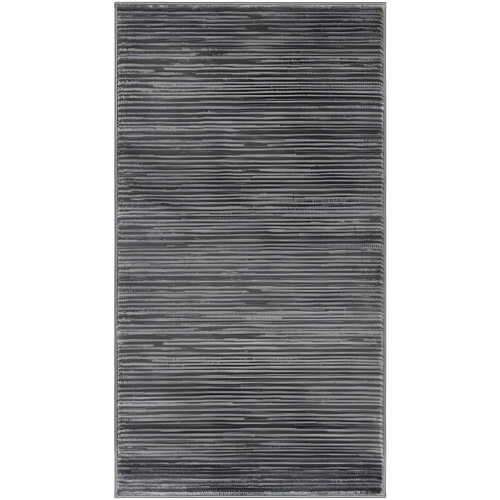 Elysian Gray Hand-Knotted 26" x 4" Synthetic Area Rug