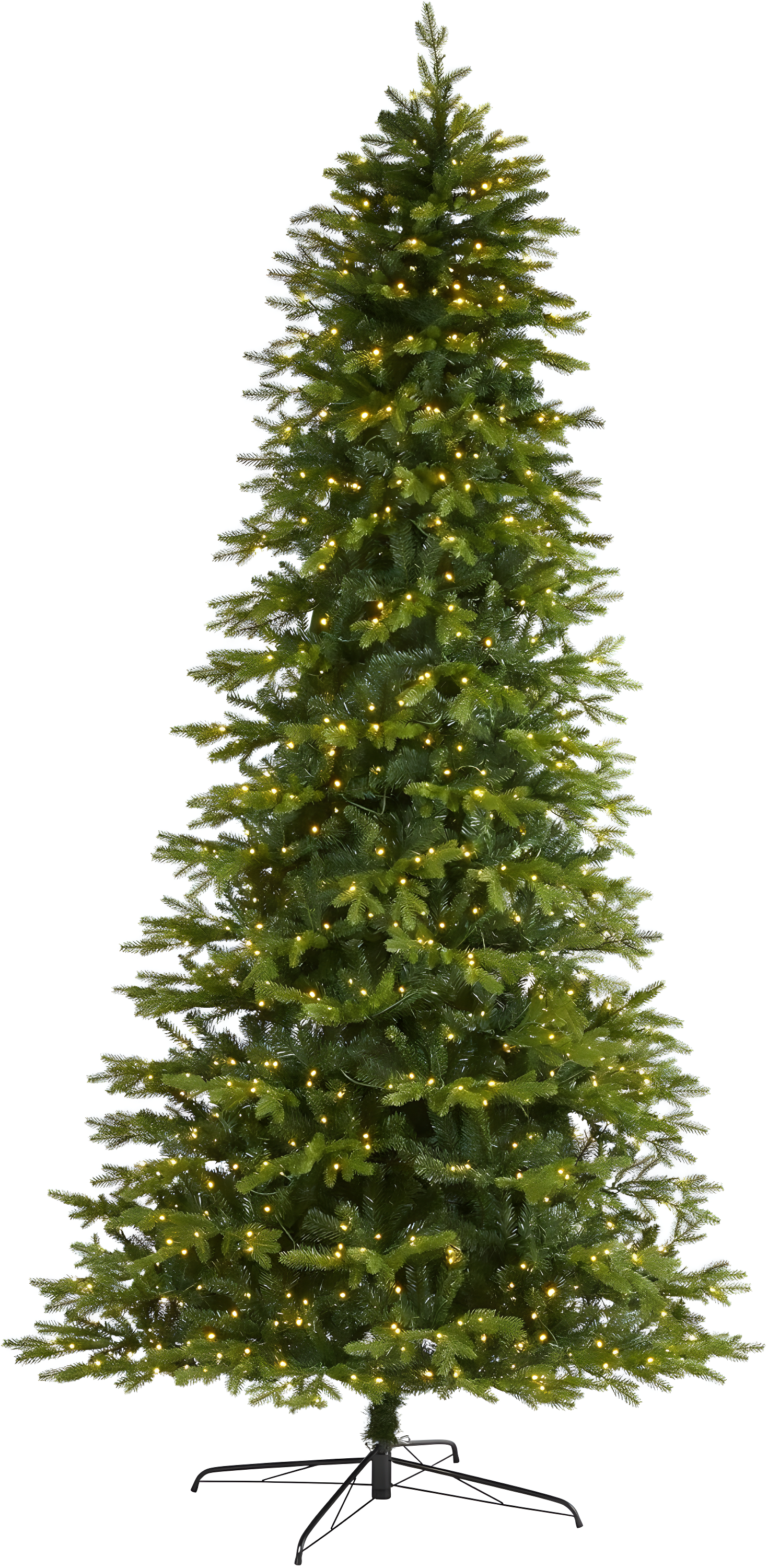 Huge Green Fir Artificial Christmas Tree with Warm LED Lights