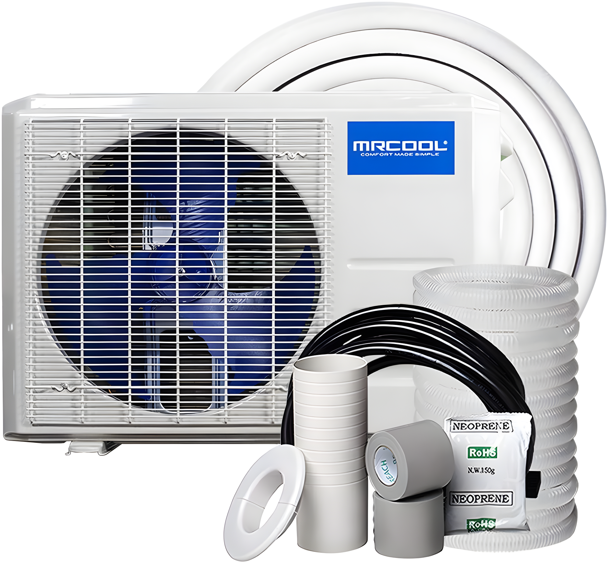 9k BTU White Ductless Mini Split Heat Pump with WiFi Control