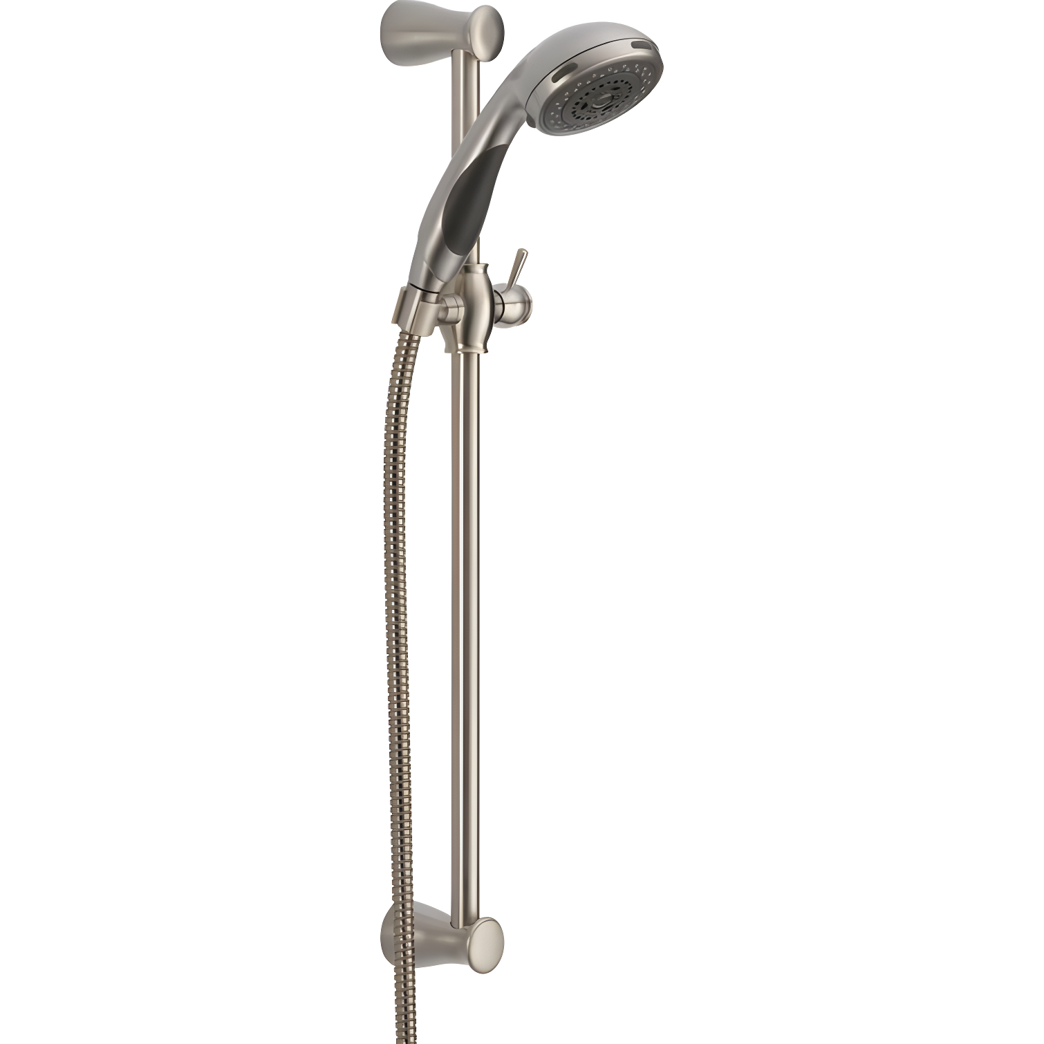 Brushed Nickel 3-Spray Handheld Shower with Slide Bar