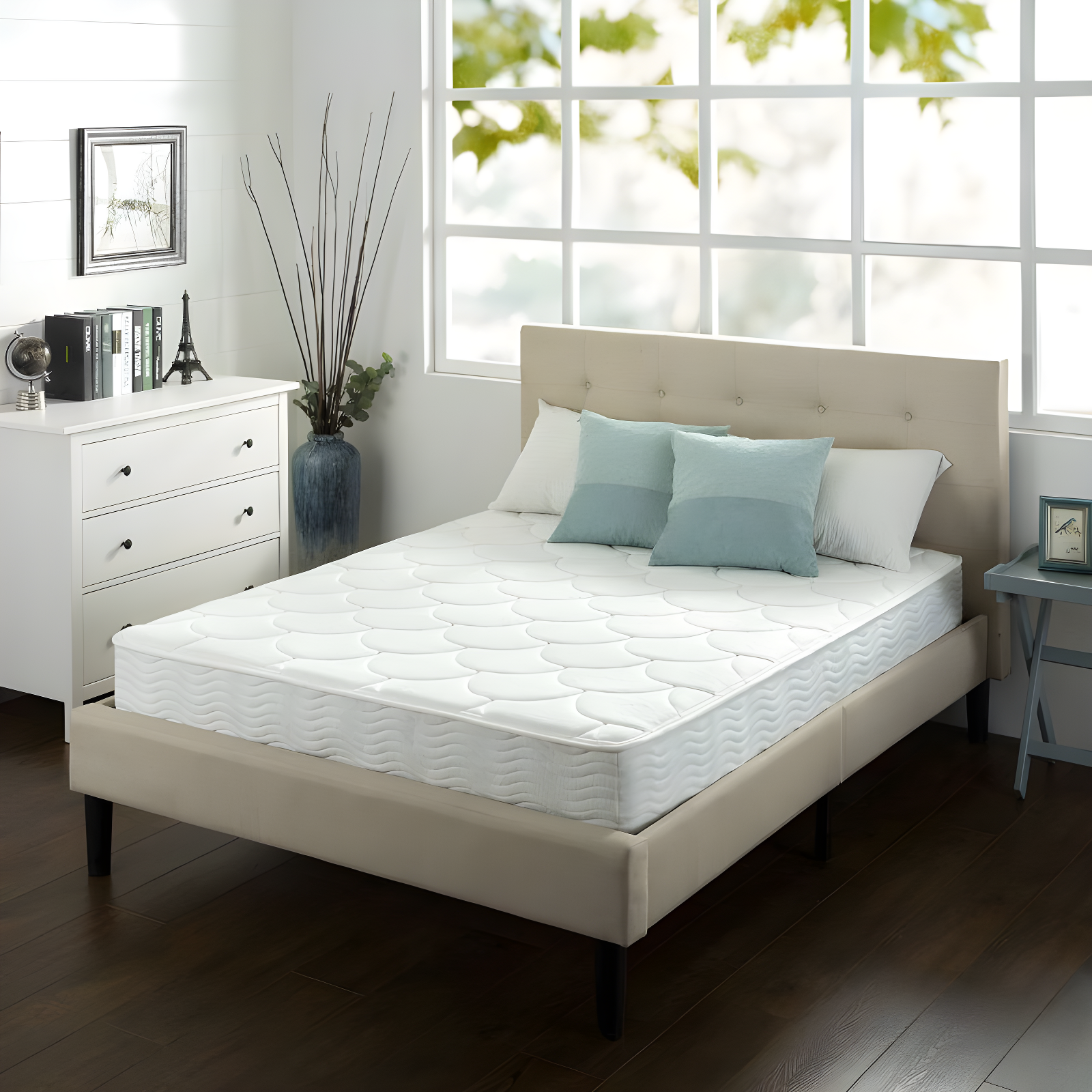 Twin XL 8" White Innerspring Mattress with Quilted Top