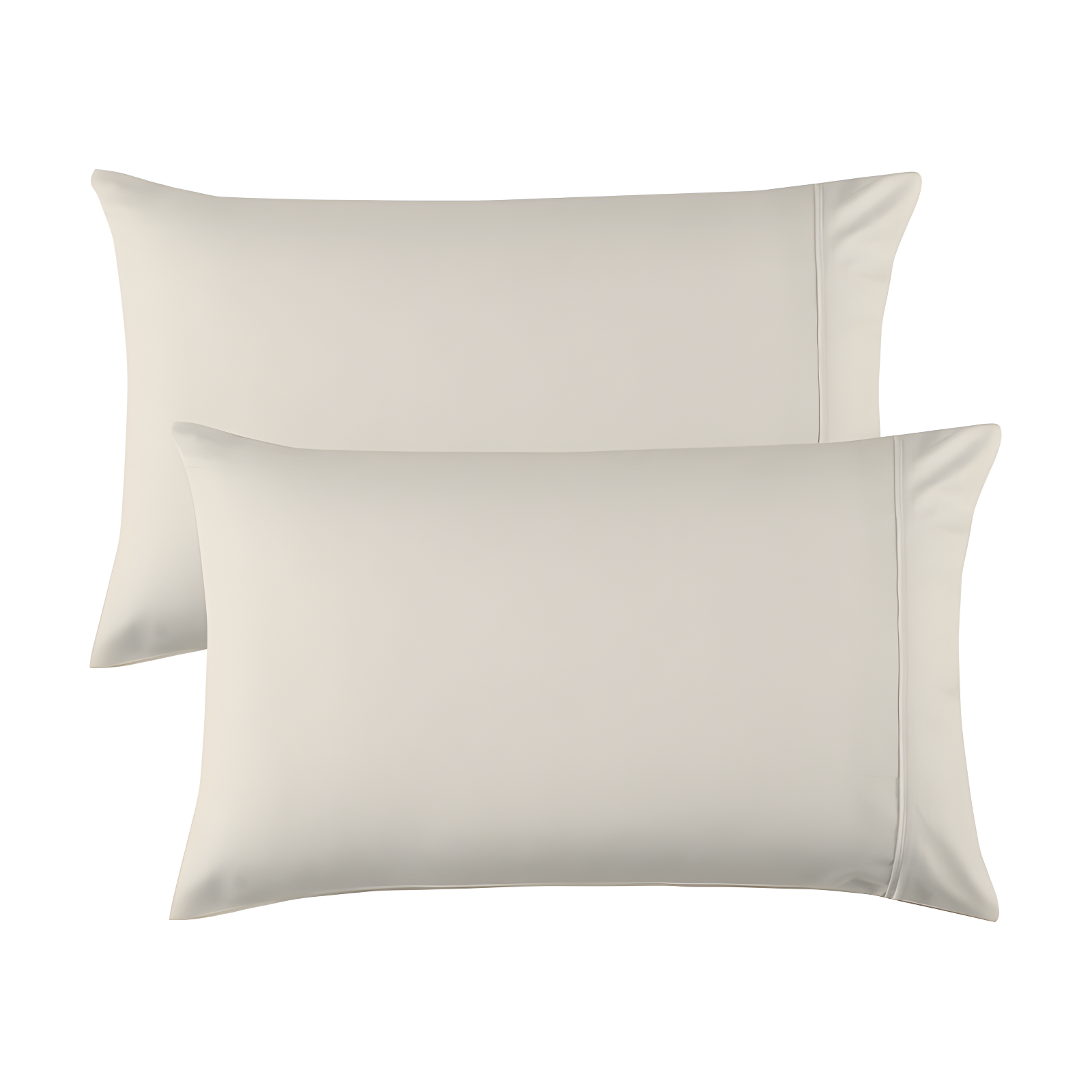 Organic Cotton Ivory Percale Standard Pillowcase Set