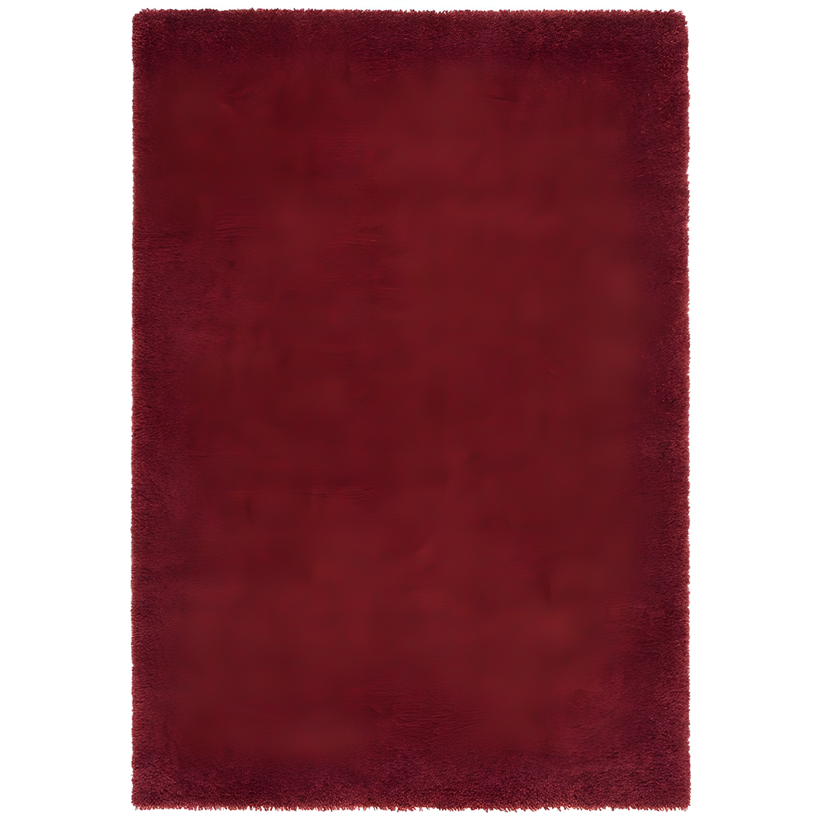 Luxurious Burgundy Shag Area Rug 6' x 9' - Hand-Knotted Elegance