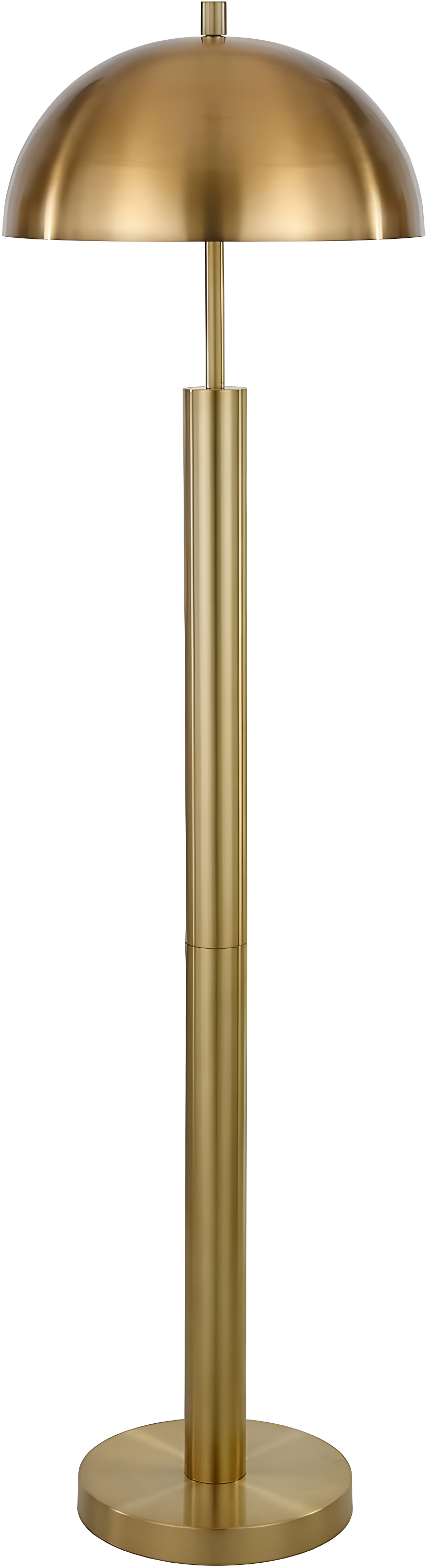 York 58" Brass Mid-Century Modern Adjustable Floor Lamp