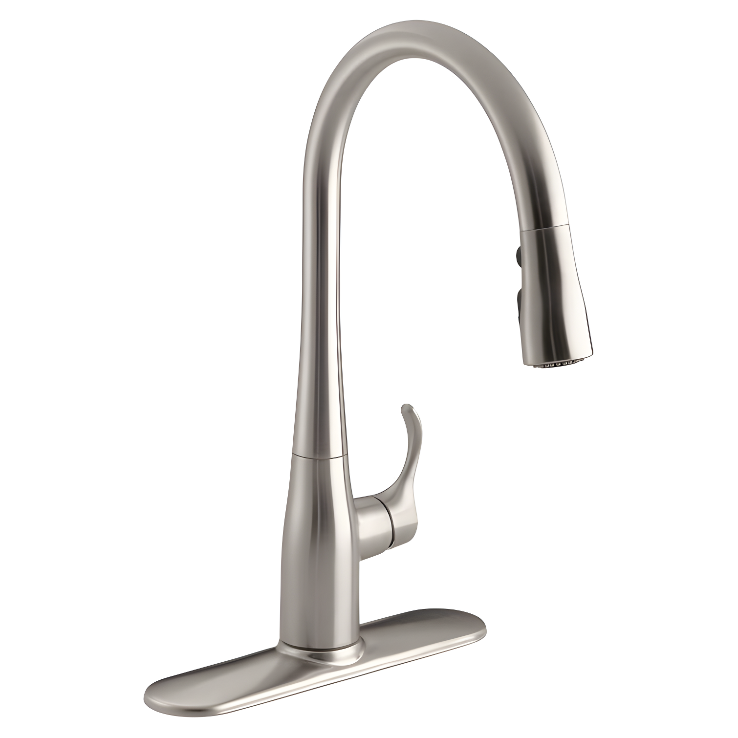 Polished Chrome Single Handle Pull Down Kitchen Faucet