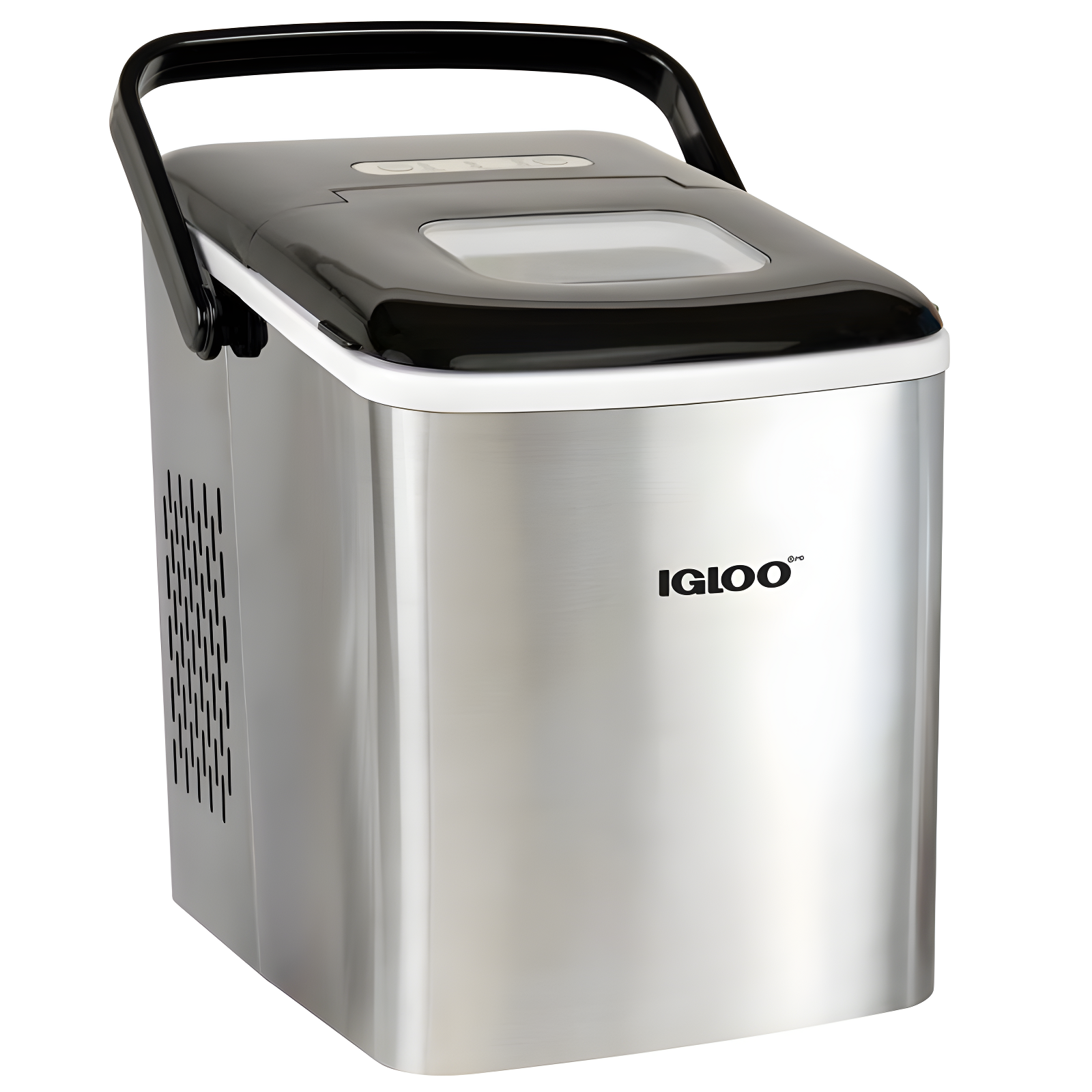 Stainless Steel Portable Countertop Ice Maker with Handle