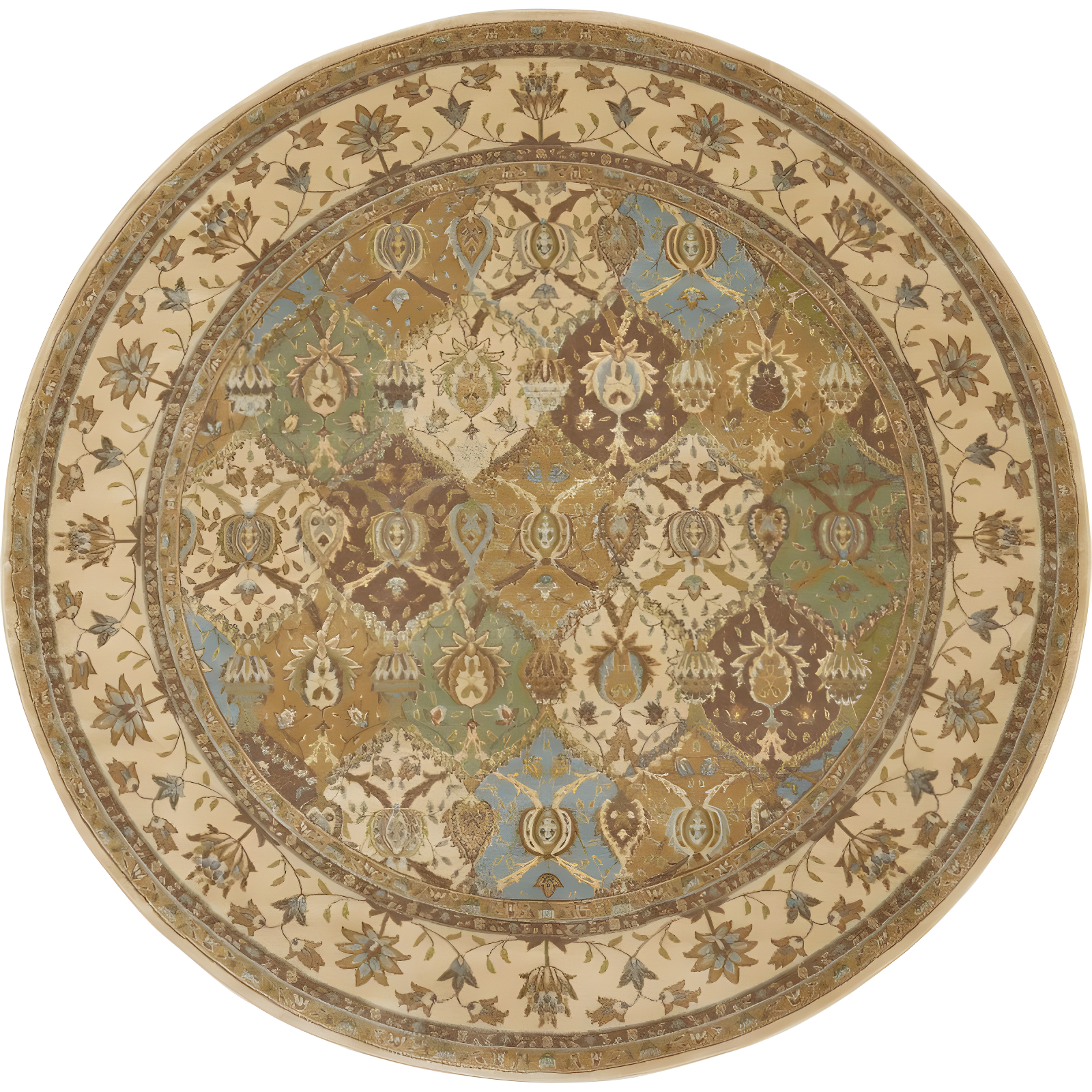 Eclectic Elegance Hand-Knotted Multicolor Synthetic Round Rug - 7'10"