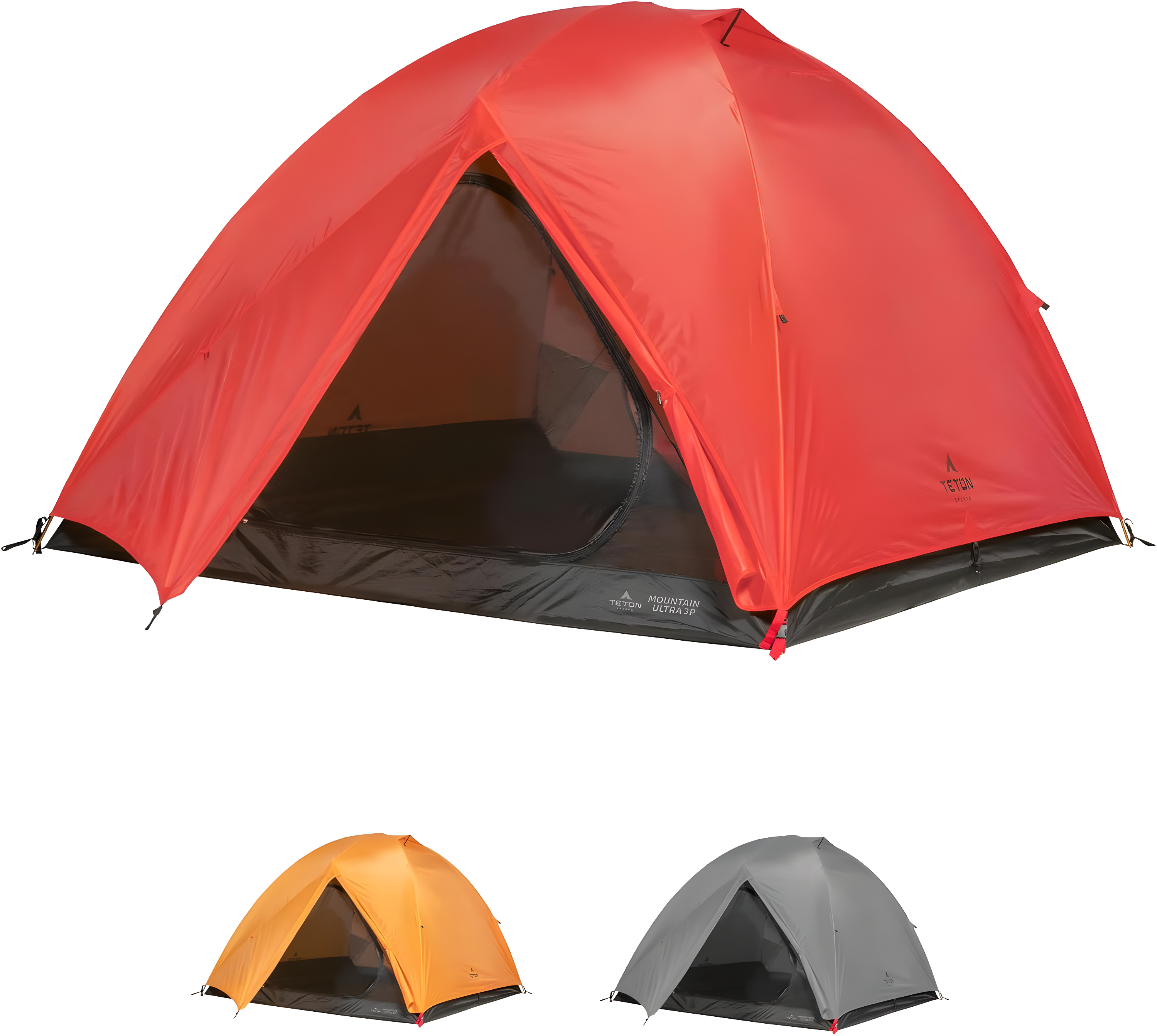 Red 4-Person Dome Tent with Carry Bag and Vestibule