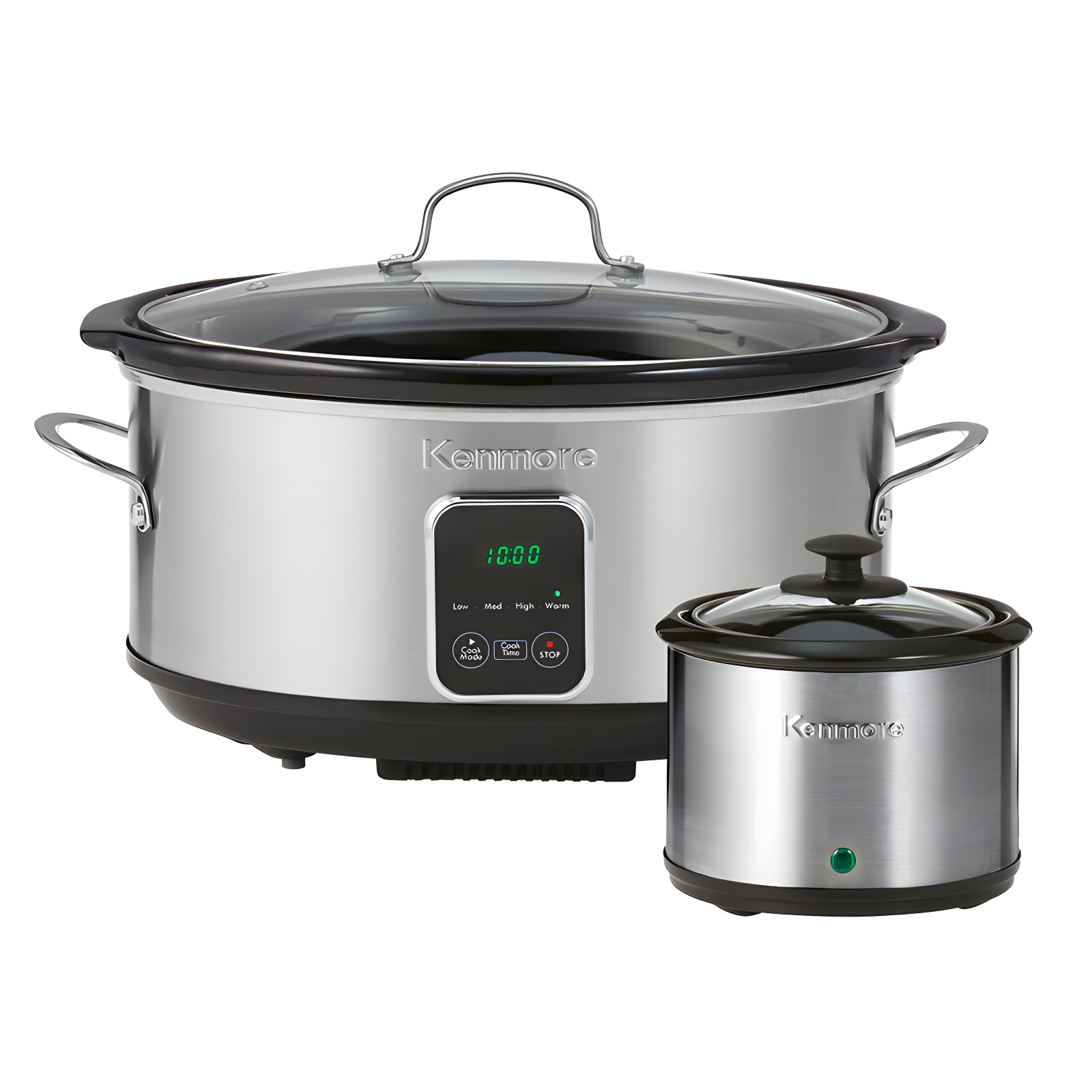 Kenmore Black and Silver 7 Quart Programmable Slow Cooker with Digital Display