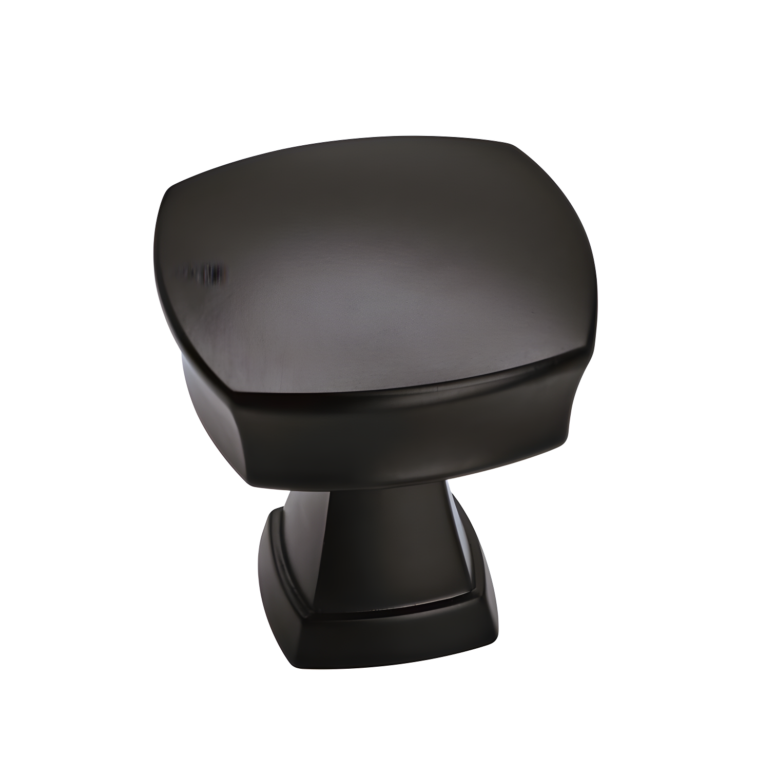 Matte Black Square Cabinet Knob with Mounting Hardware