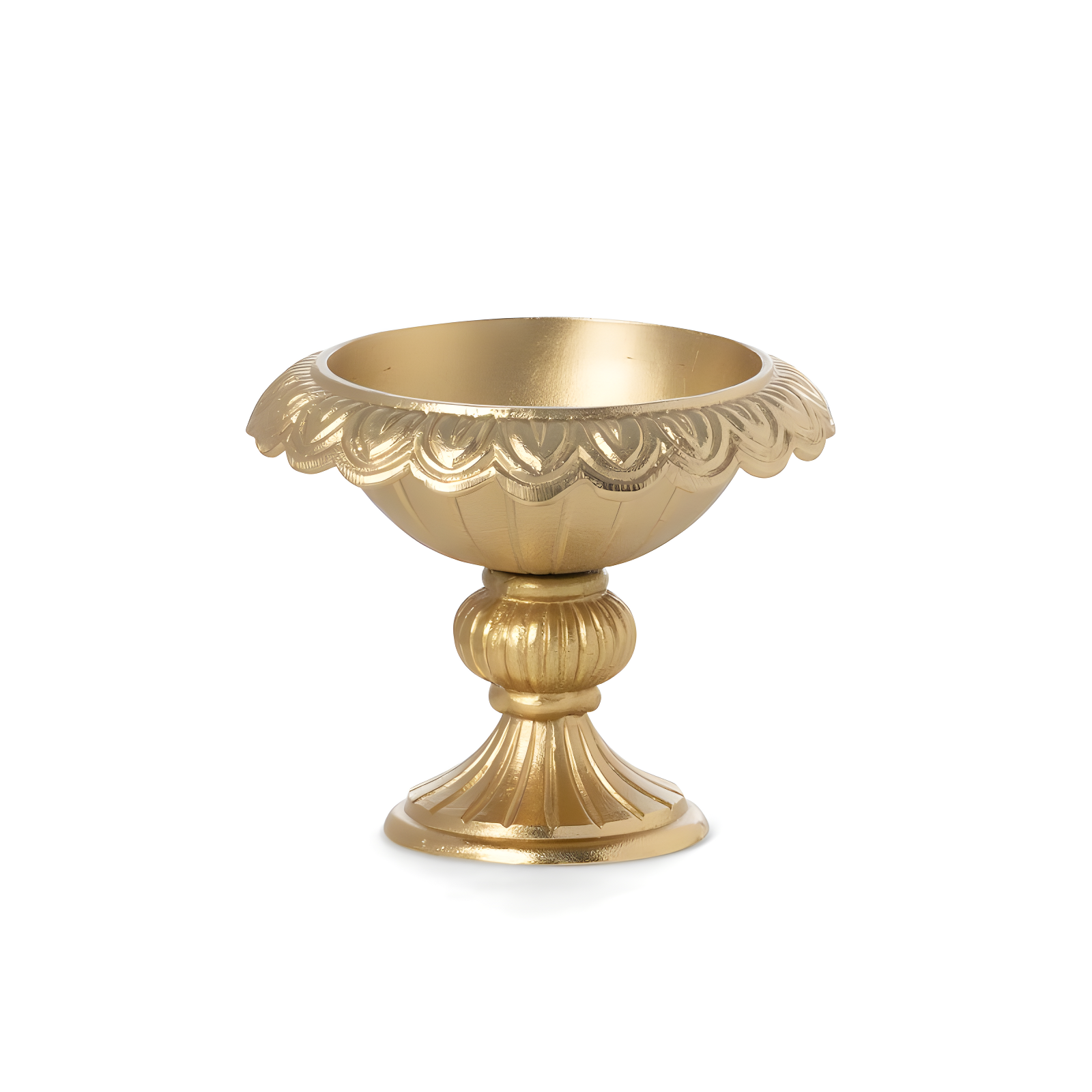 Gold Cast Aluminum Decorative Compote Bowl