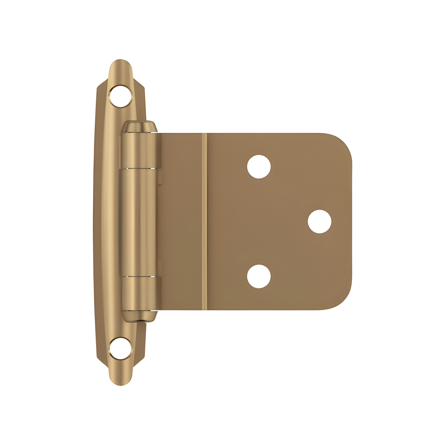 Champagne Bronze 3/8 Inch Inset Self-Closing Cabinet Hinge