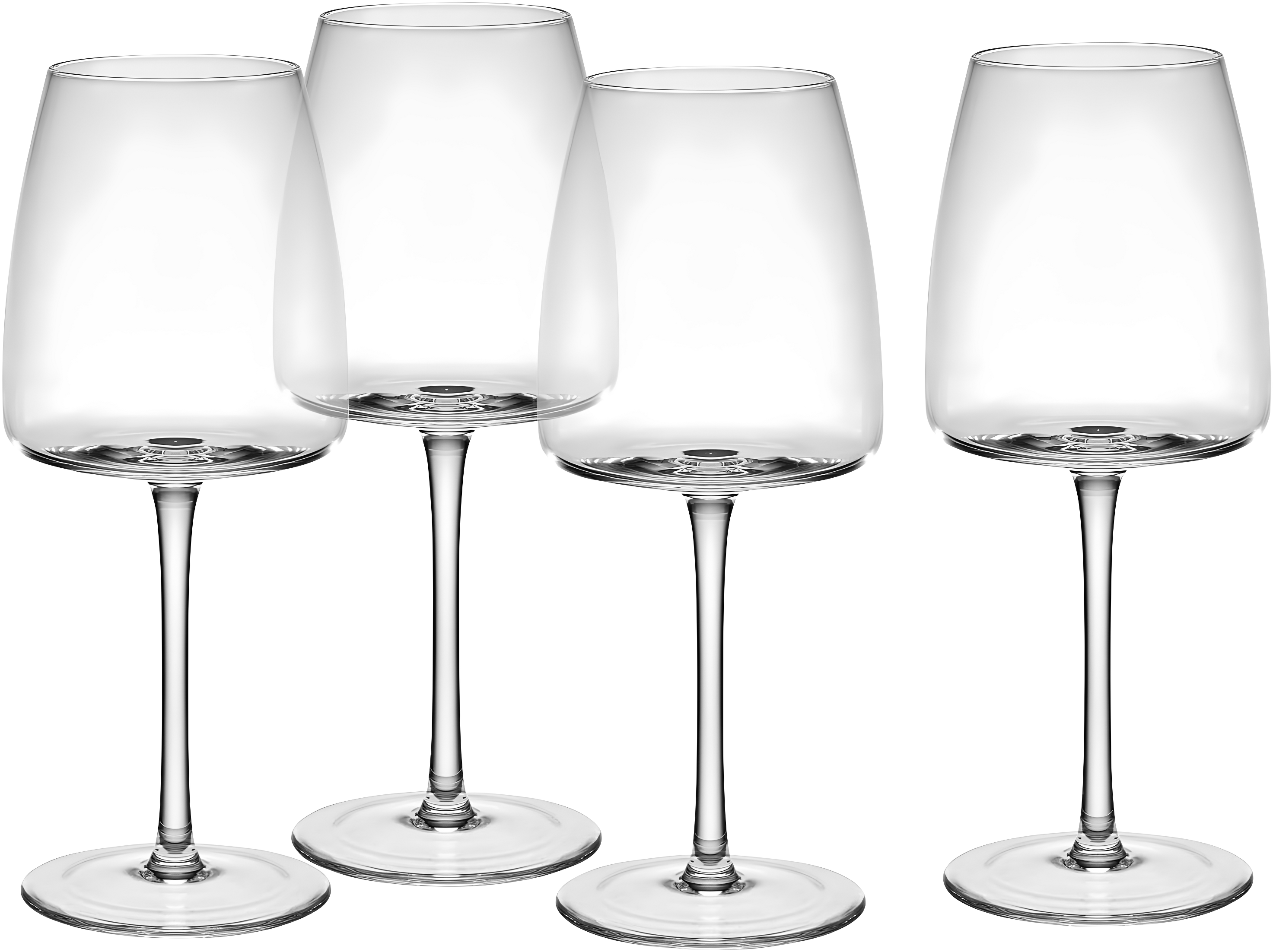 Cora Clear Glass 13 oz White Wine Glasses Set of 4