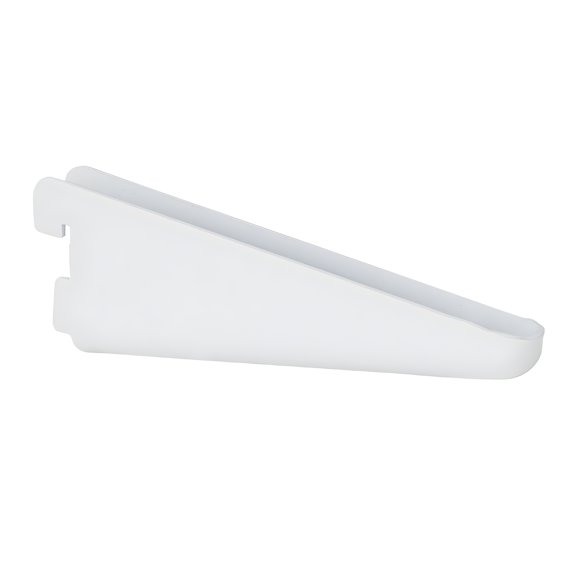 White Heavy-Duty Steel 6.5-Inch Twin-Track Shelving Bracket