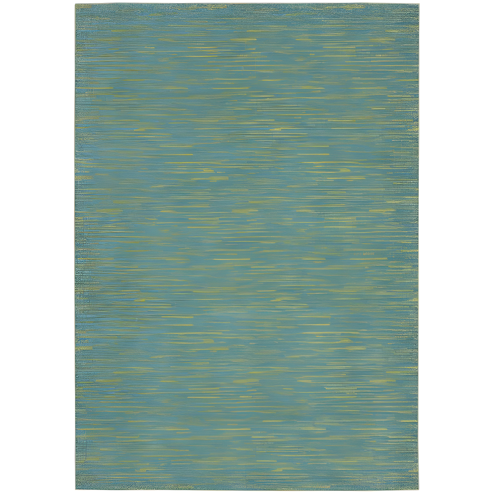 Handmade Reversible Blue Green Synthetic 5' x 7' Area Rug