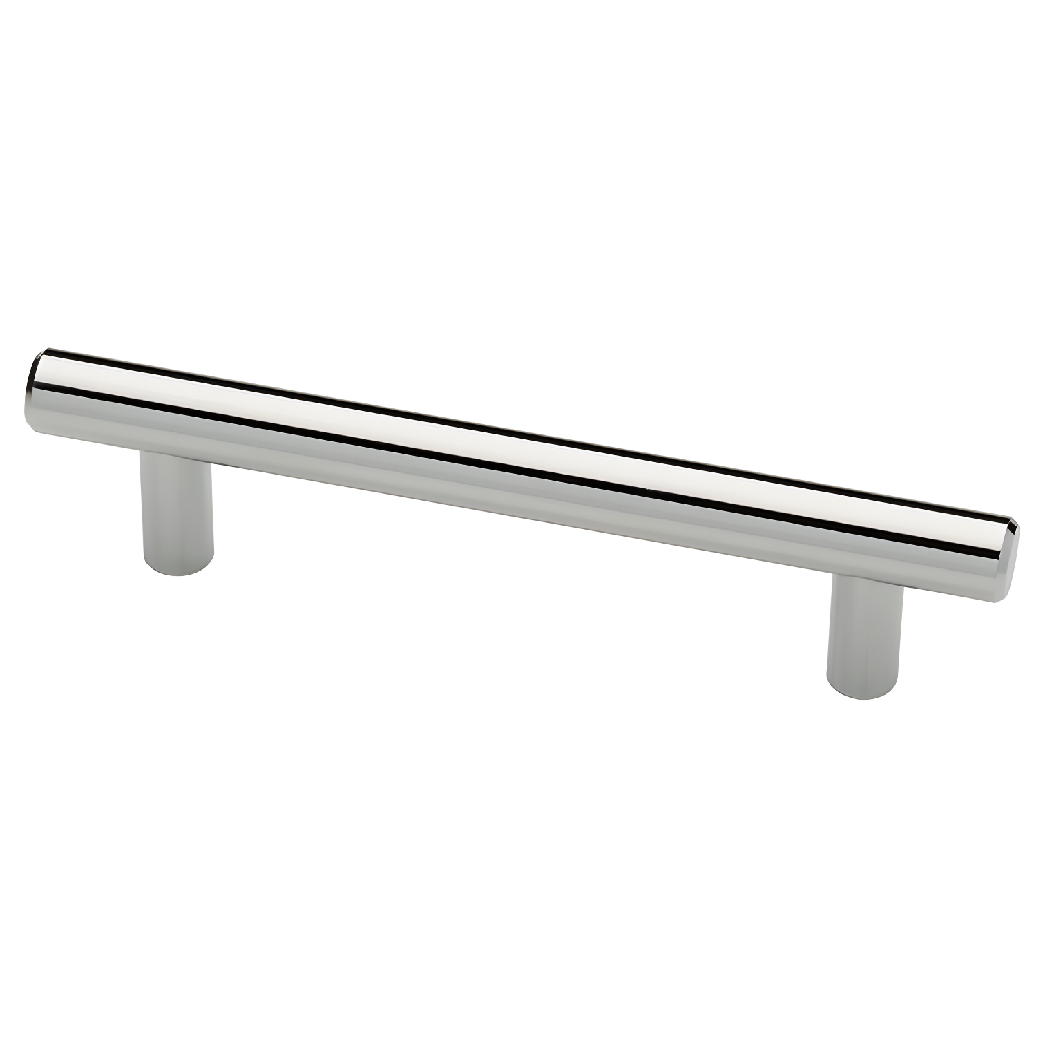 Polished Chrome Modern Bar Pull with Mounting Hardware