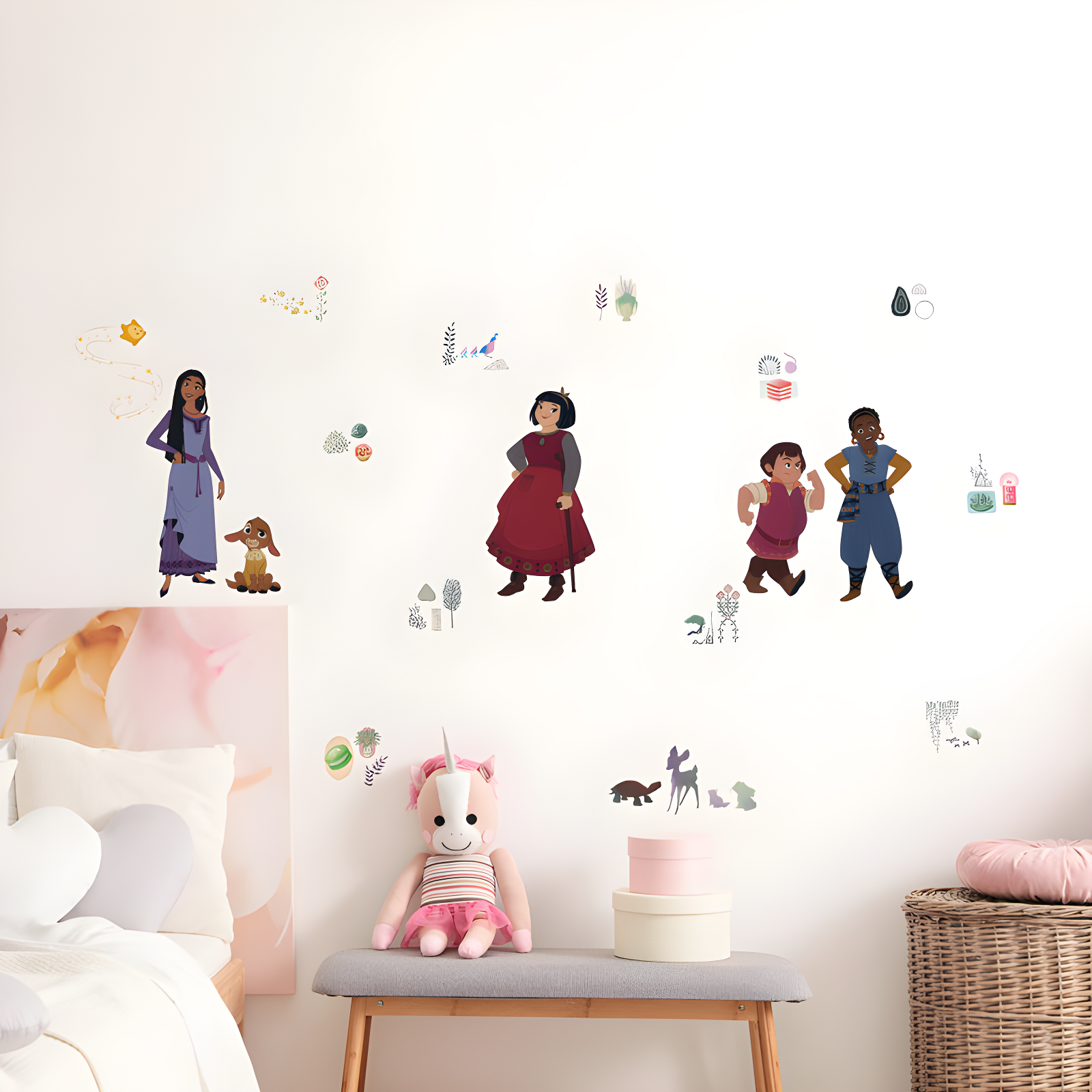 Disney Wish Asha and Friends Peel and Stick Wall Decals