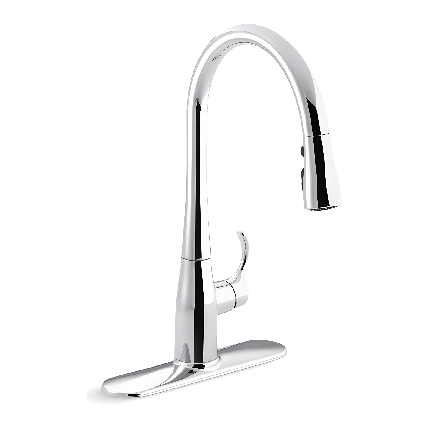 Polished Chrome Single Handle Pull Down Kitchen Faucet