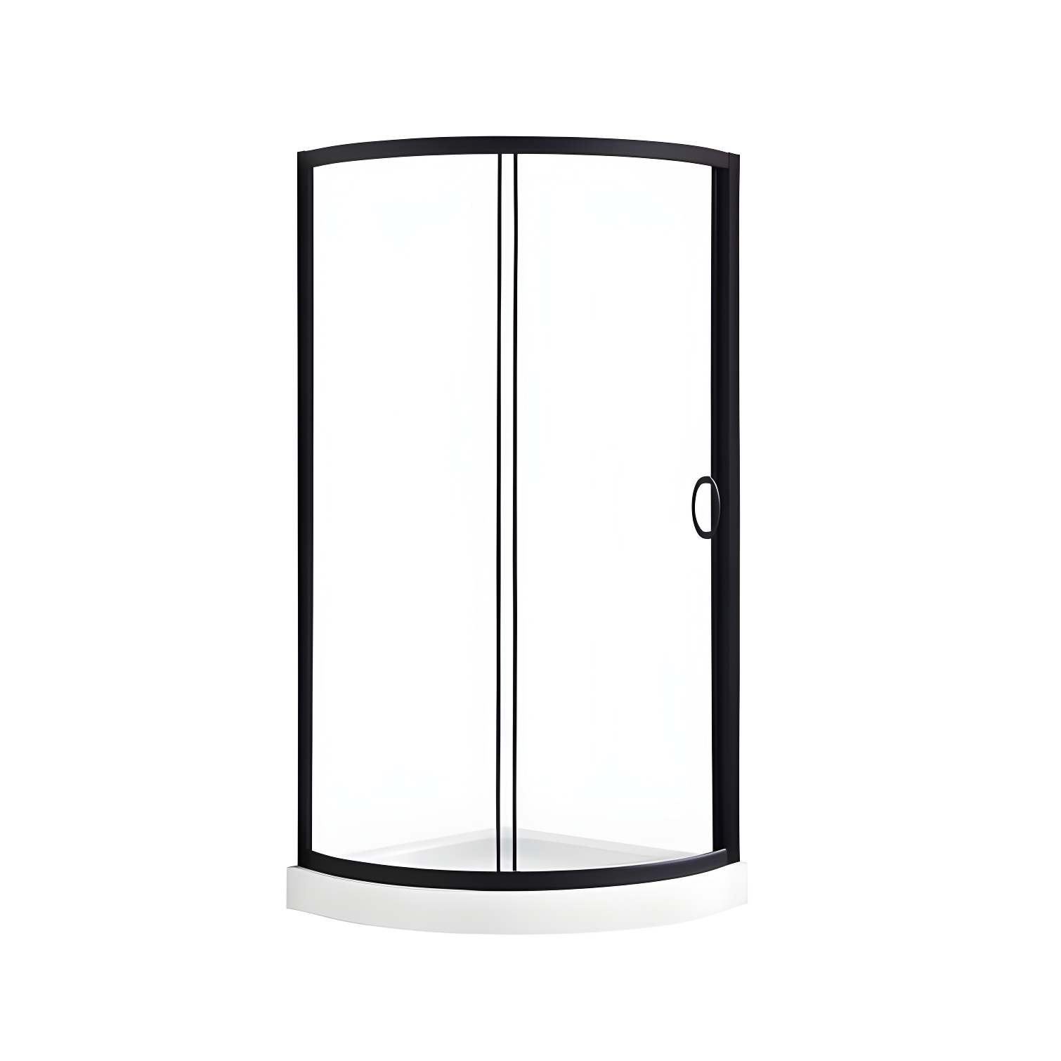 Breeze 33'' Black Framed Clear Glass Corner Shower Kit